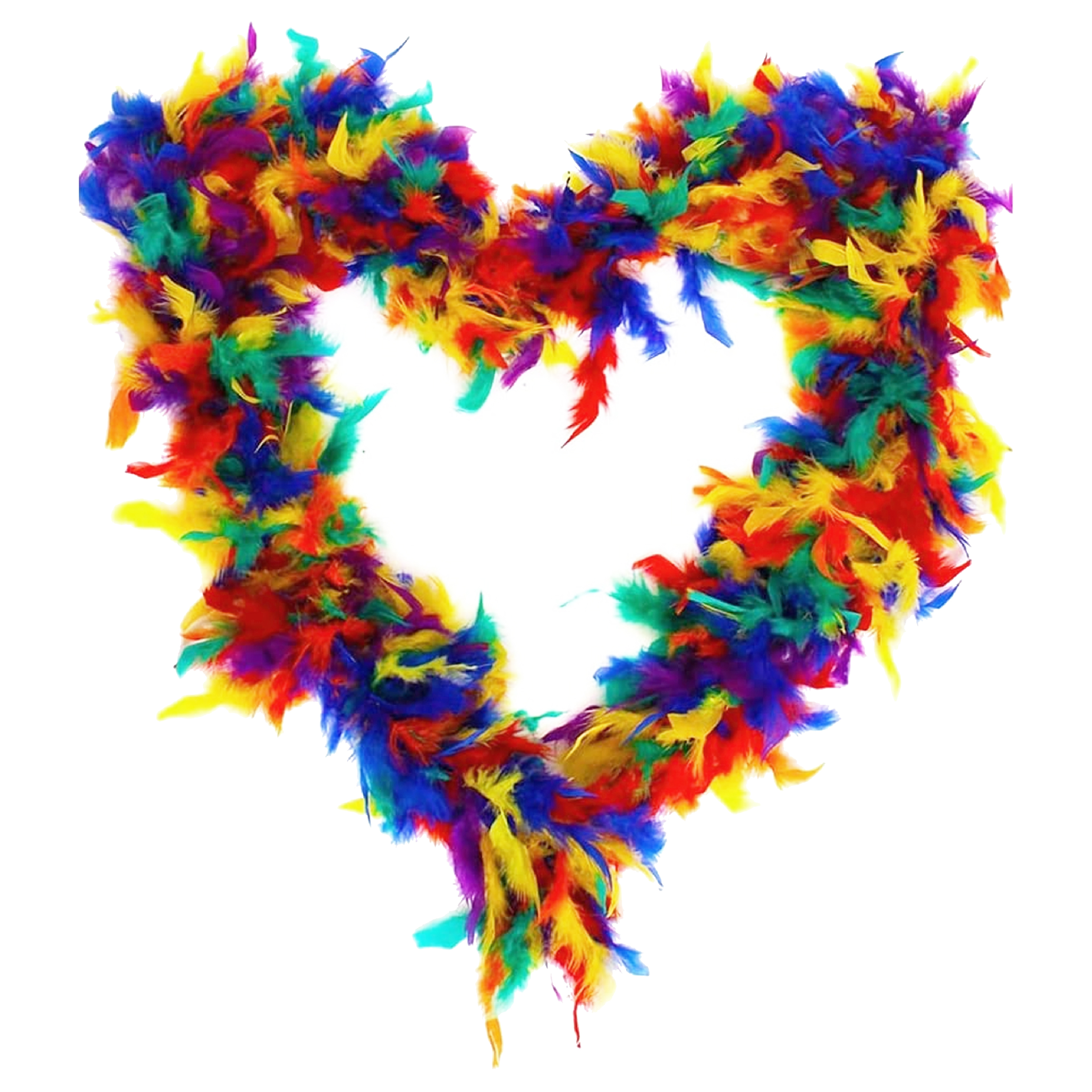 Rainbow Feather Boa - 65g
