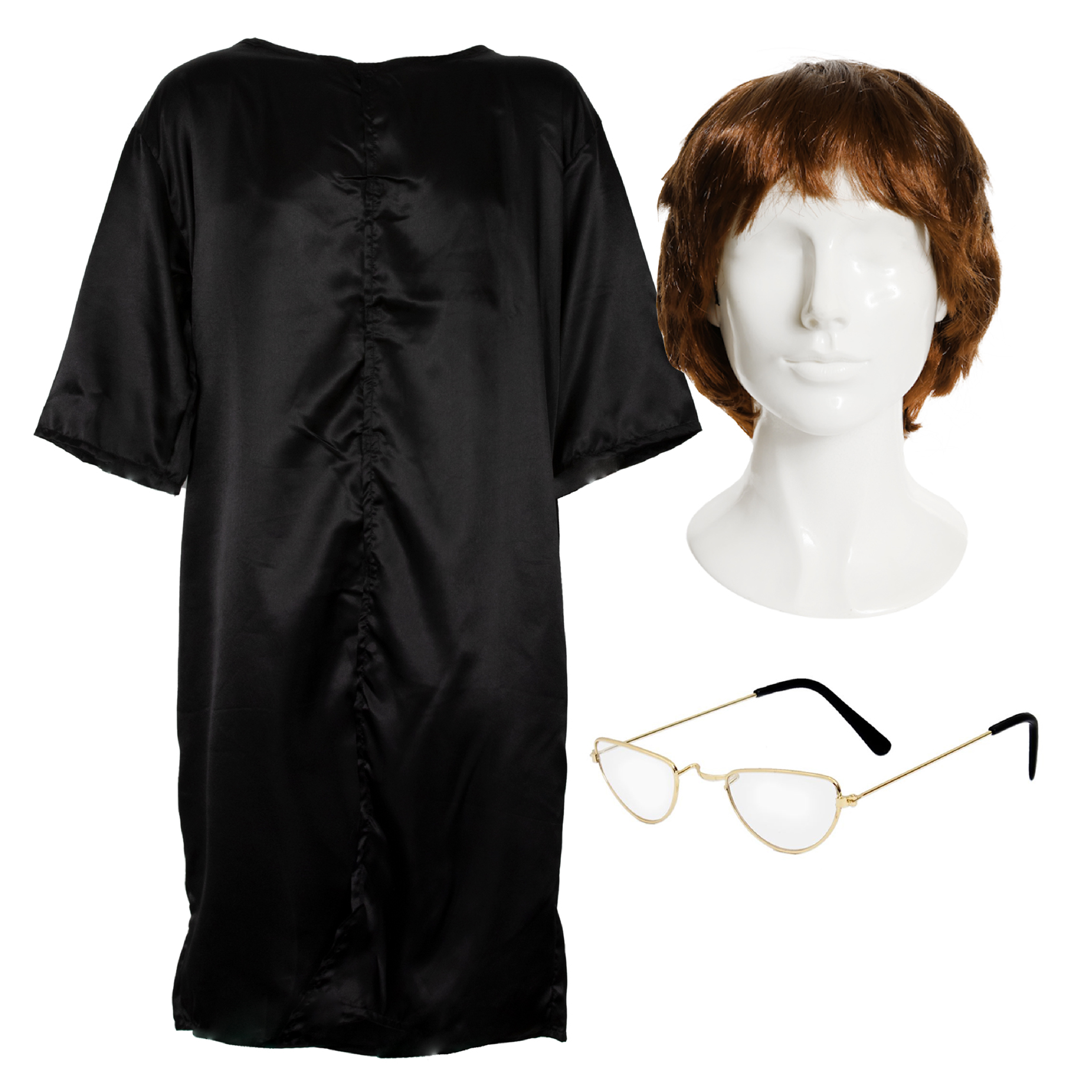 Adults TV Judge Costume Set - Black Robe, Wig & Glasses
