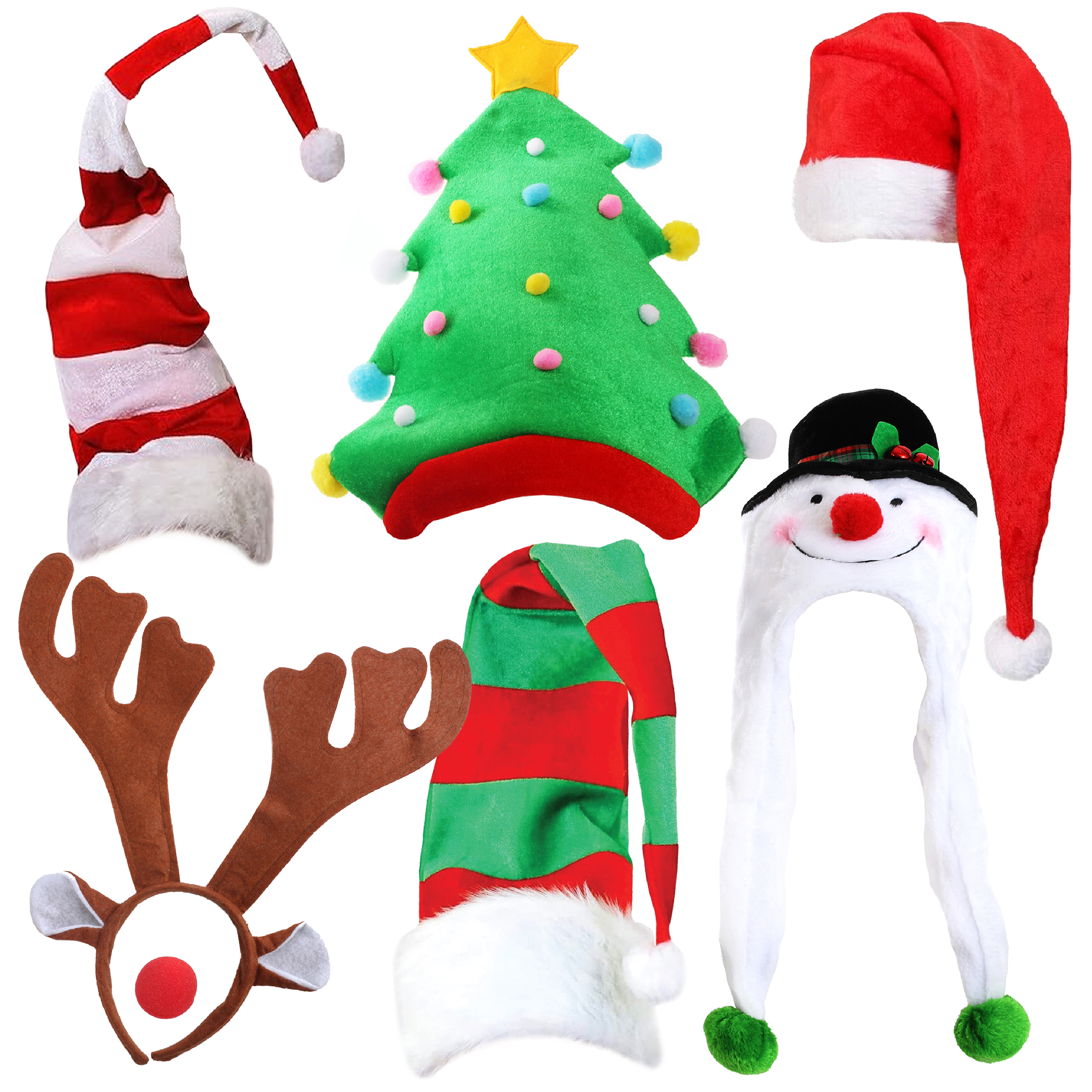 Pack of 6 Christmas Hats