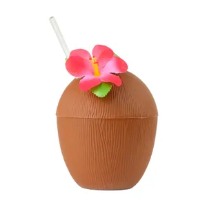 Reusable Coconut Cup and Paper Straw