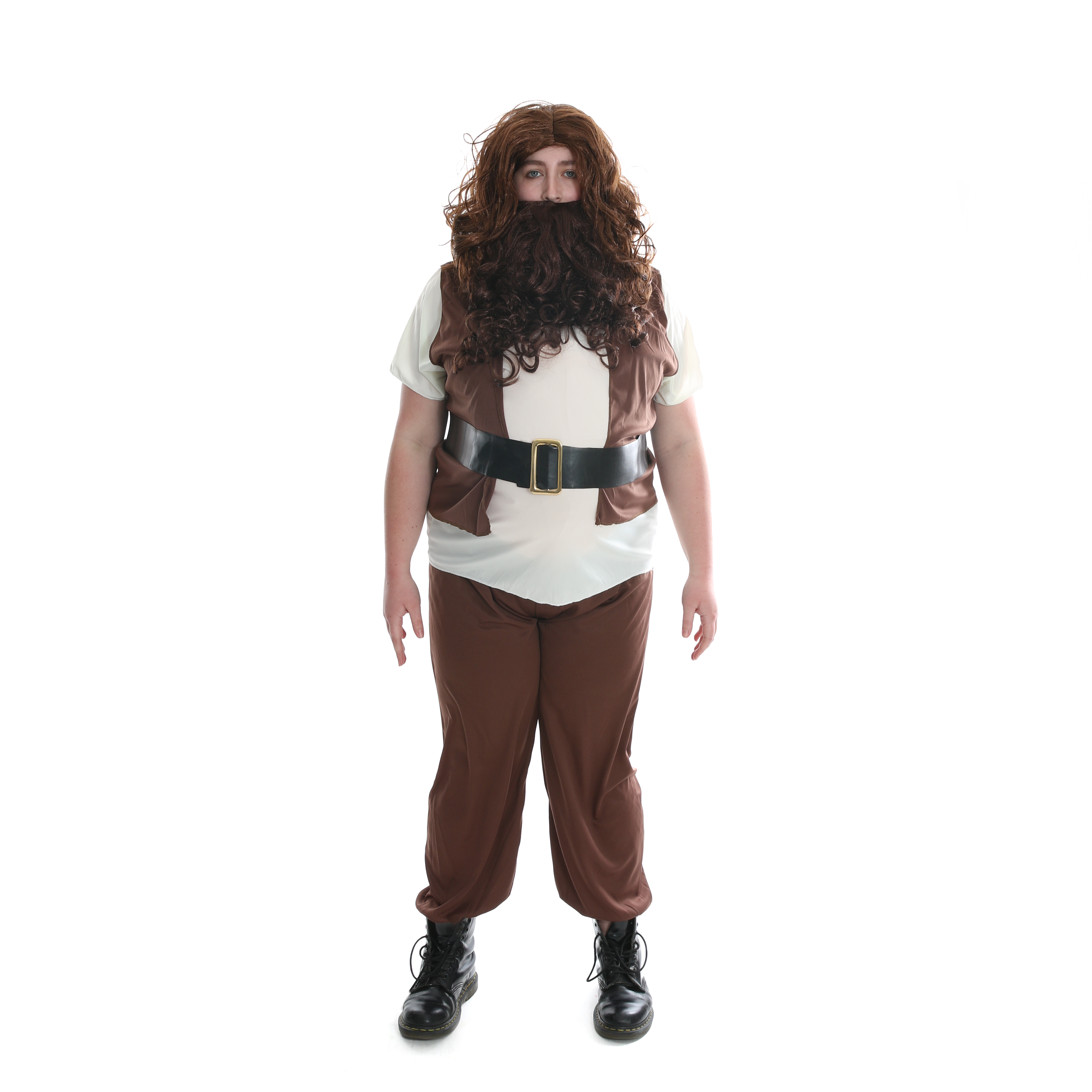 Adults Magical Groundskeeper Costume | 6 Pcs | Waistcoat, Undershirt, Trousers, Wig, Beard & Belt