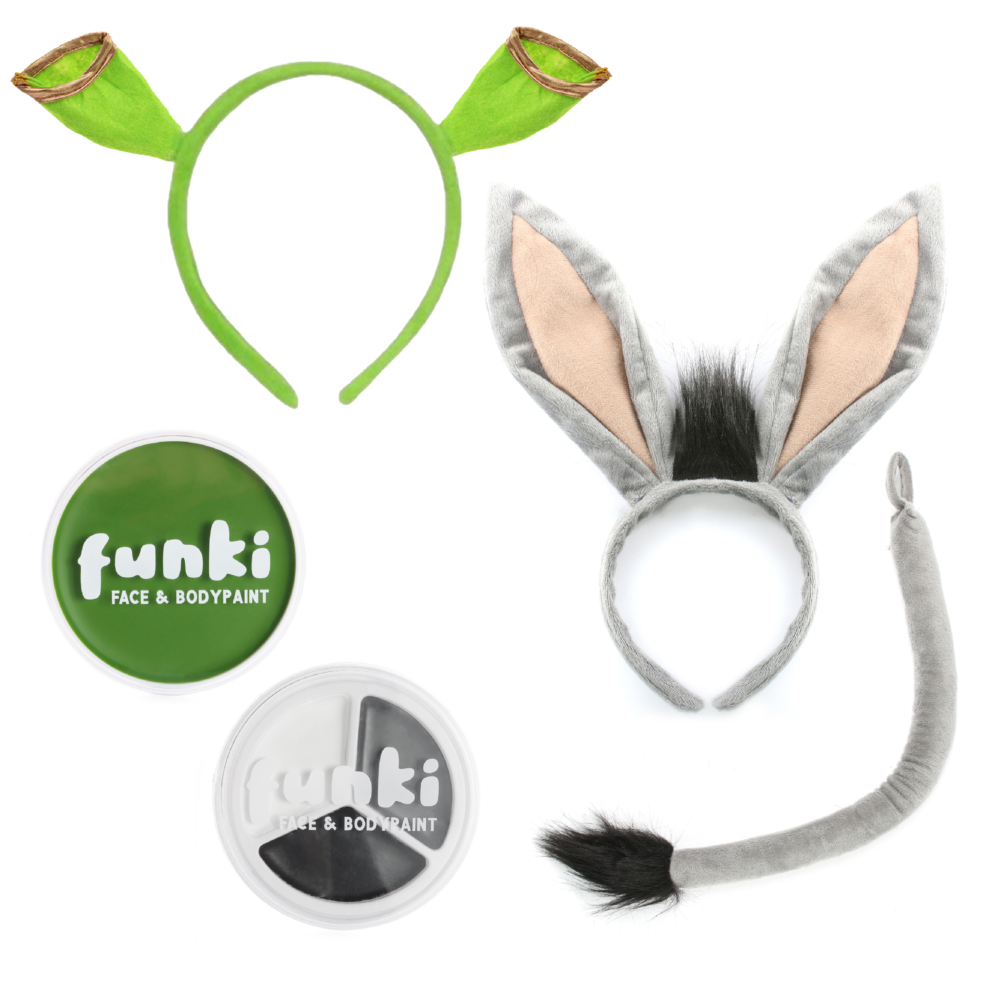Childs Green Ogre & Donkey Accessory Set