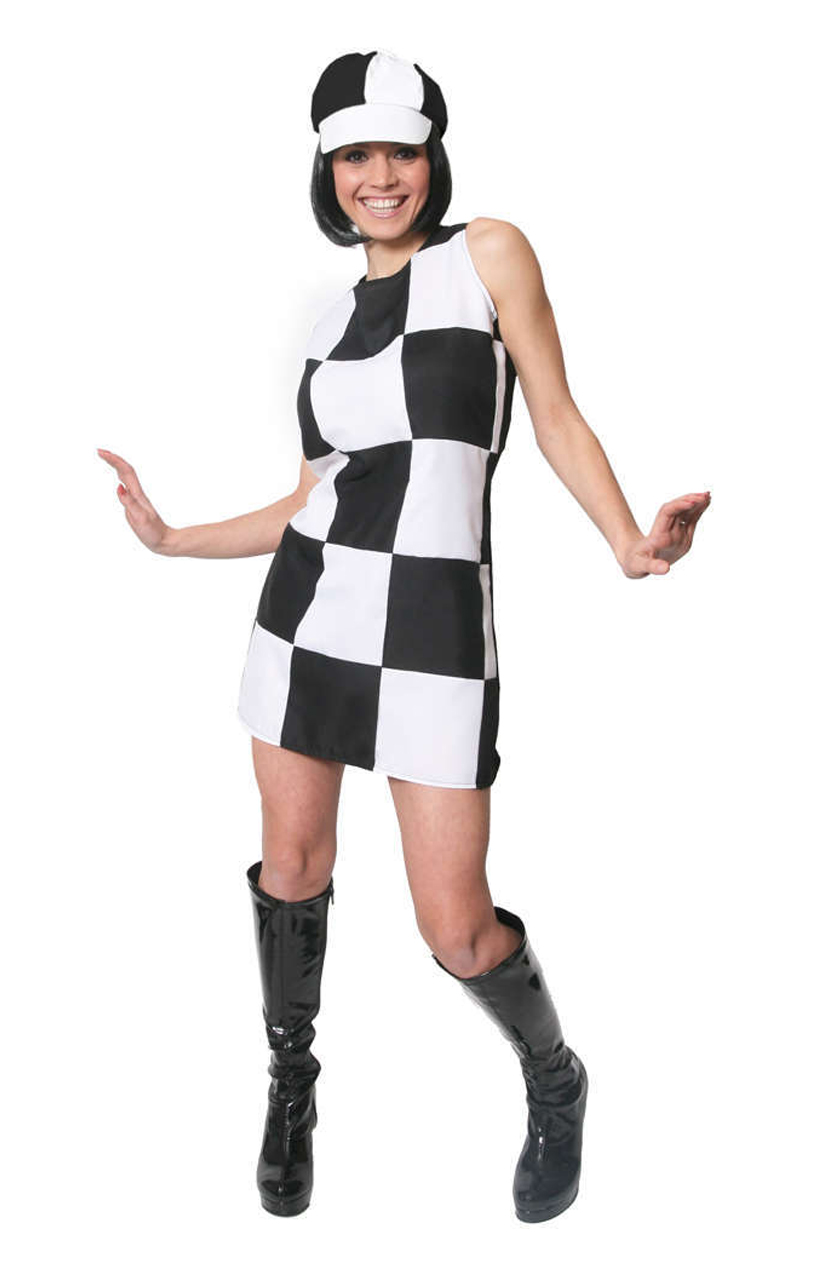 Ladies 1960's Mod Costume | 2 Pcs | Dress & Hat