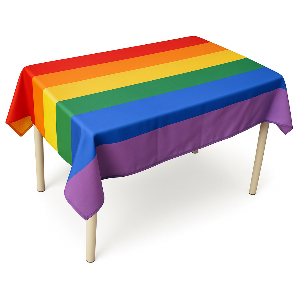 Pride Flag Table Cover | Rainbow Partyware | 3 X 5FT Polyester Table Cover