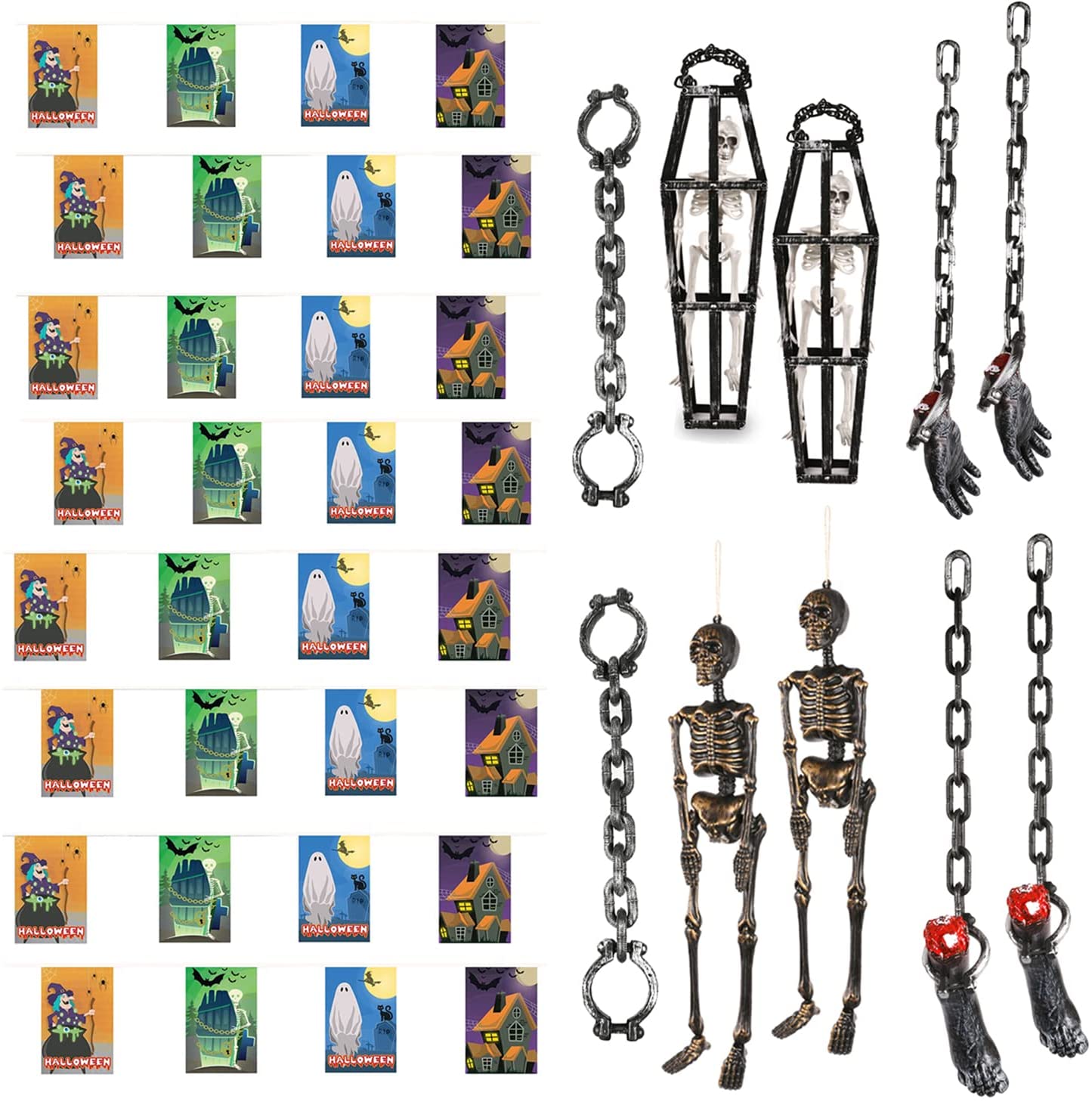 13 Piece Halloween Prop and Decoration Bundle