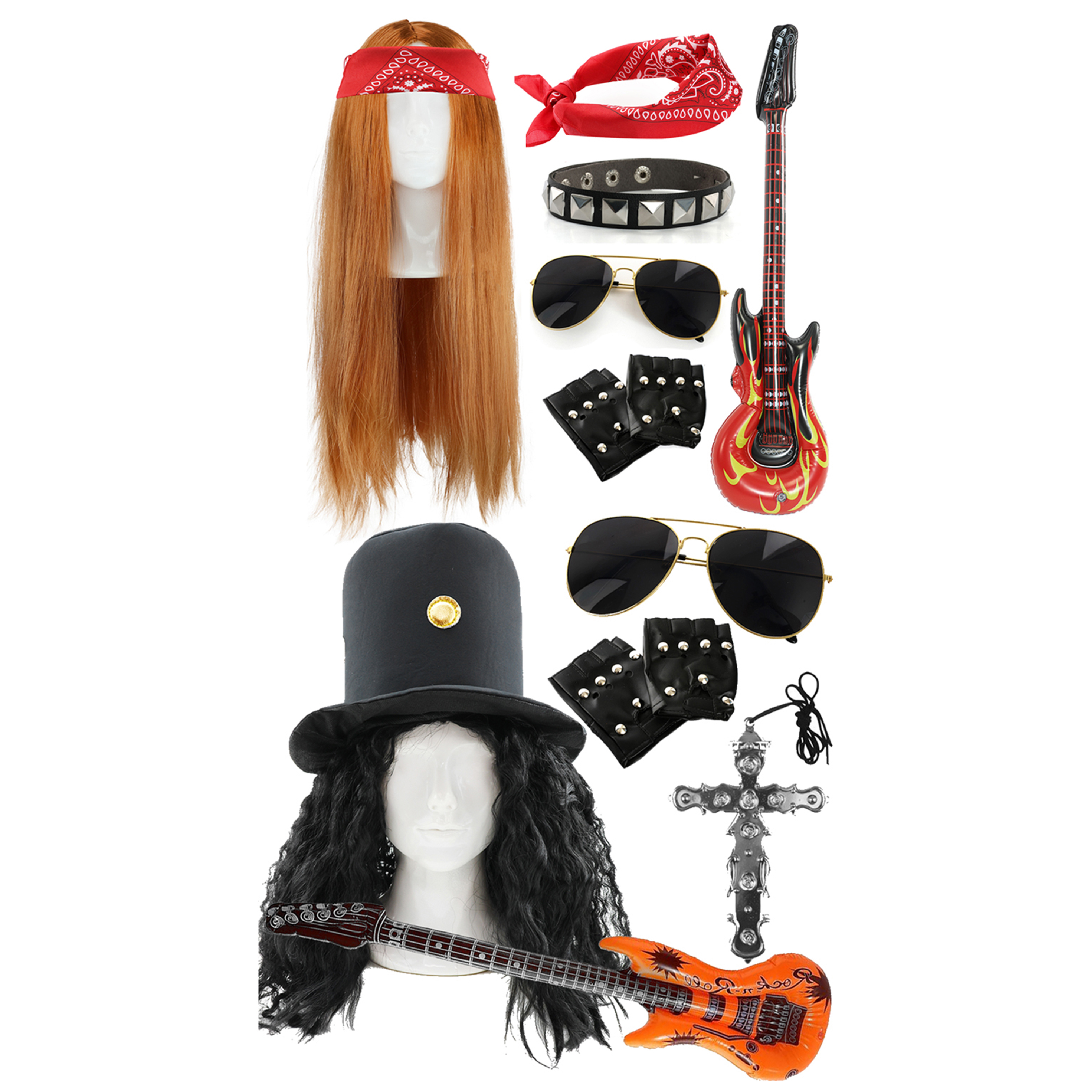 Slash & Axl Rockstar Duos Costume | 11 pcs