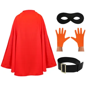 Adults Super Potato Costume Hero Set - Belt, Black Mask & Gloves