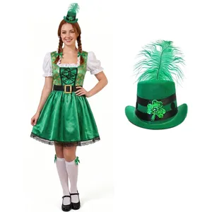 Ladies Irish Shamrock Dress & Mini Hat Fascinator