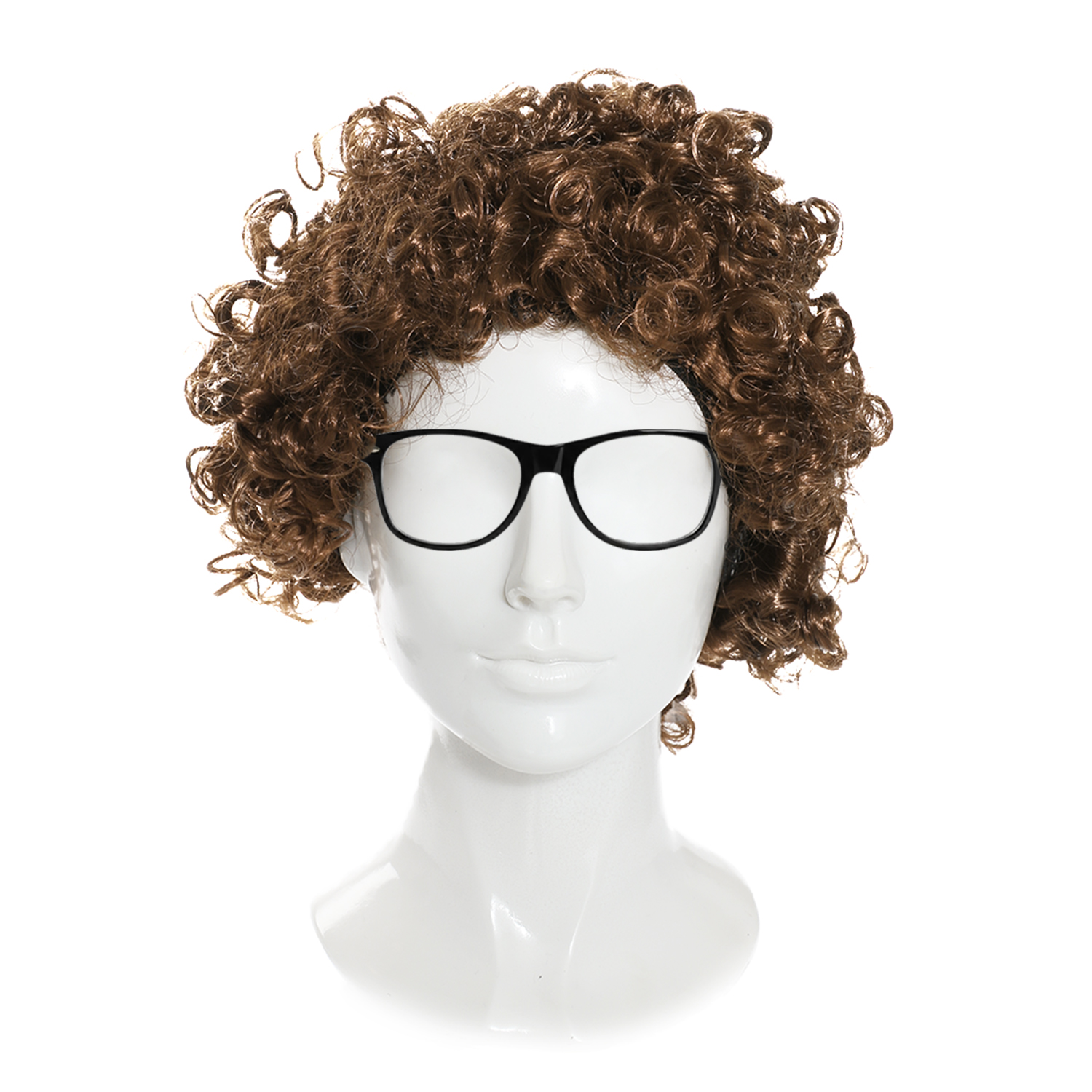 Brown Afro and Geek Glasses
