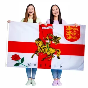 Large St George Charger Flag – 5ft x 3ft | England Flag with Eyelets