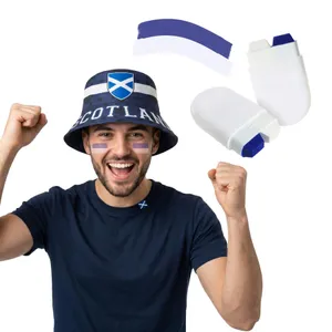 Scottish Supporter Set | 2 Pcs | Reversible Bucket Hat & Face Paint Stick