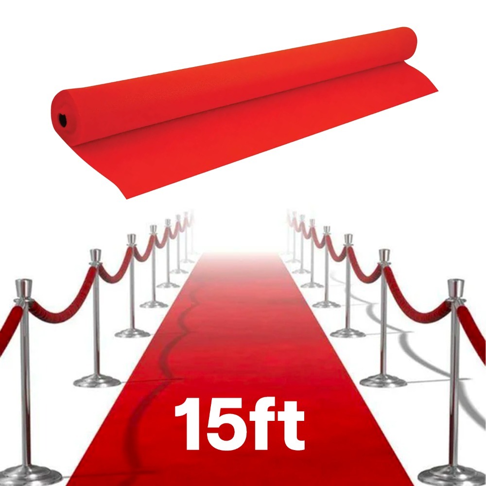 15ft Red Carpet Fabric Runner