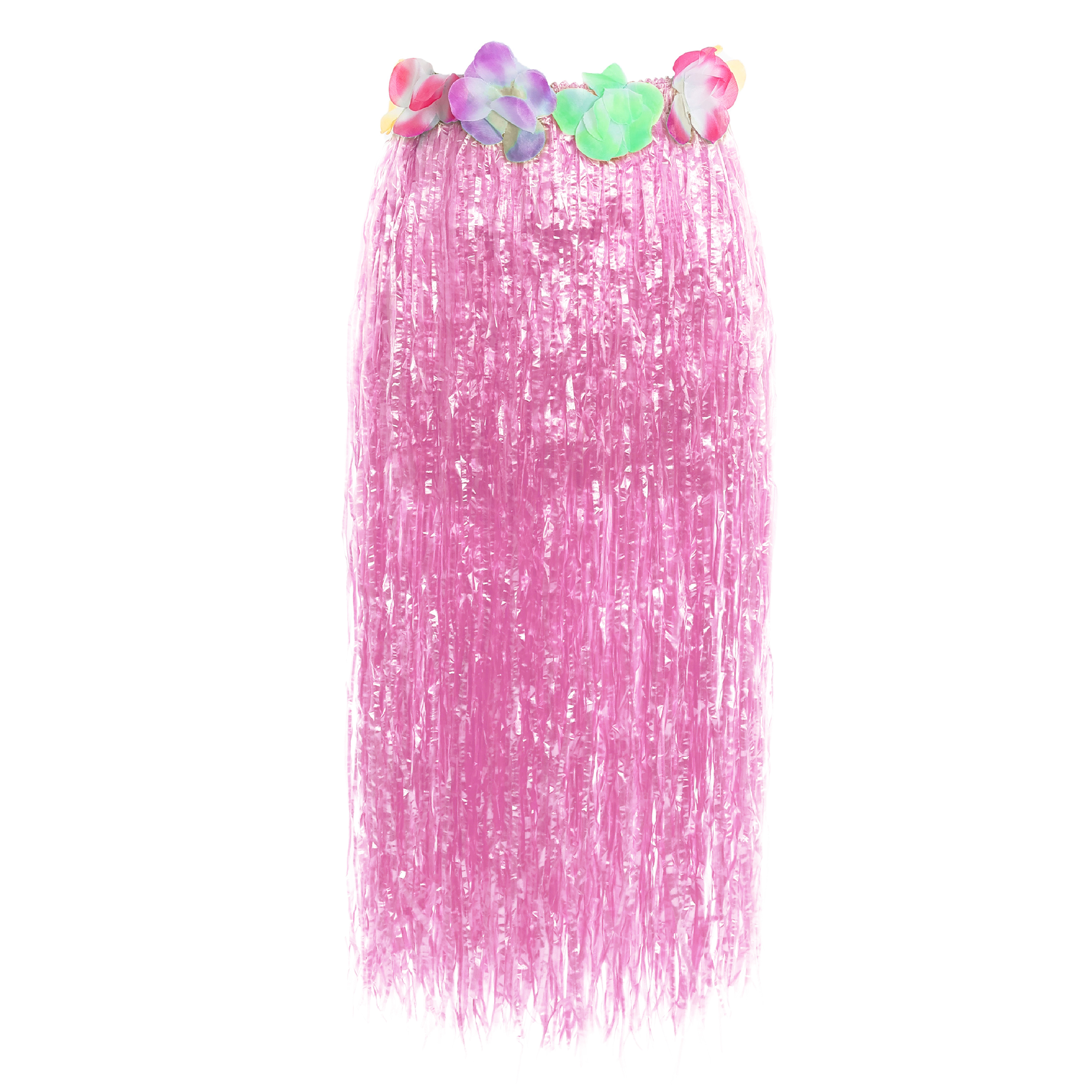 80cm Hawaiian Long Pink Hula Skirt