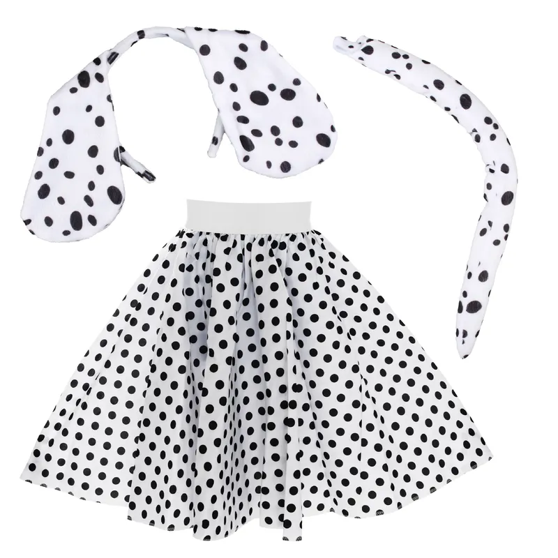 DALMATIAN PRINT PACK FANCY DRESS COSTUME WITH BLACK PIECE - PERFECT AS A HALLOWEEN COSTUME - SIZE: XLARGE DALMATIAN PRINT PACK FANCY DRESS COSTUME WITH BLACK PIECE - PERFECT AS A HALLOWEEN COSTUME - SIZE: XLARGE