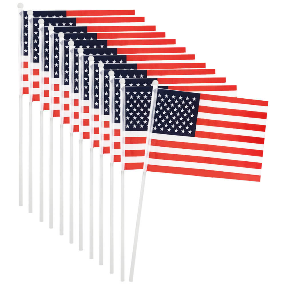 USA Hand Waving Flags