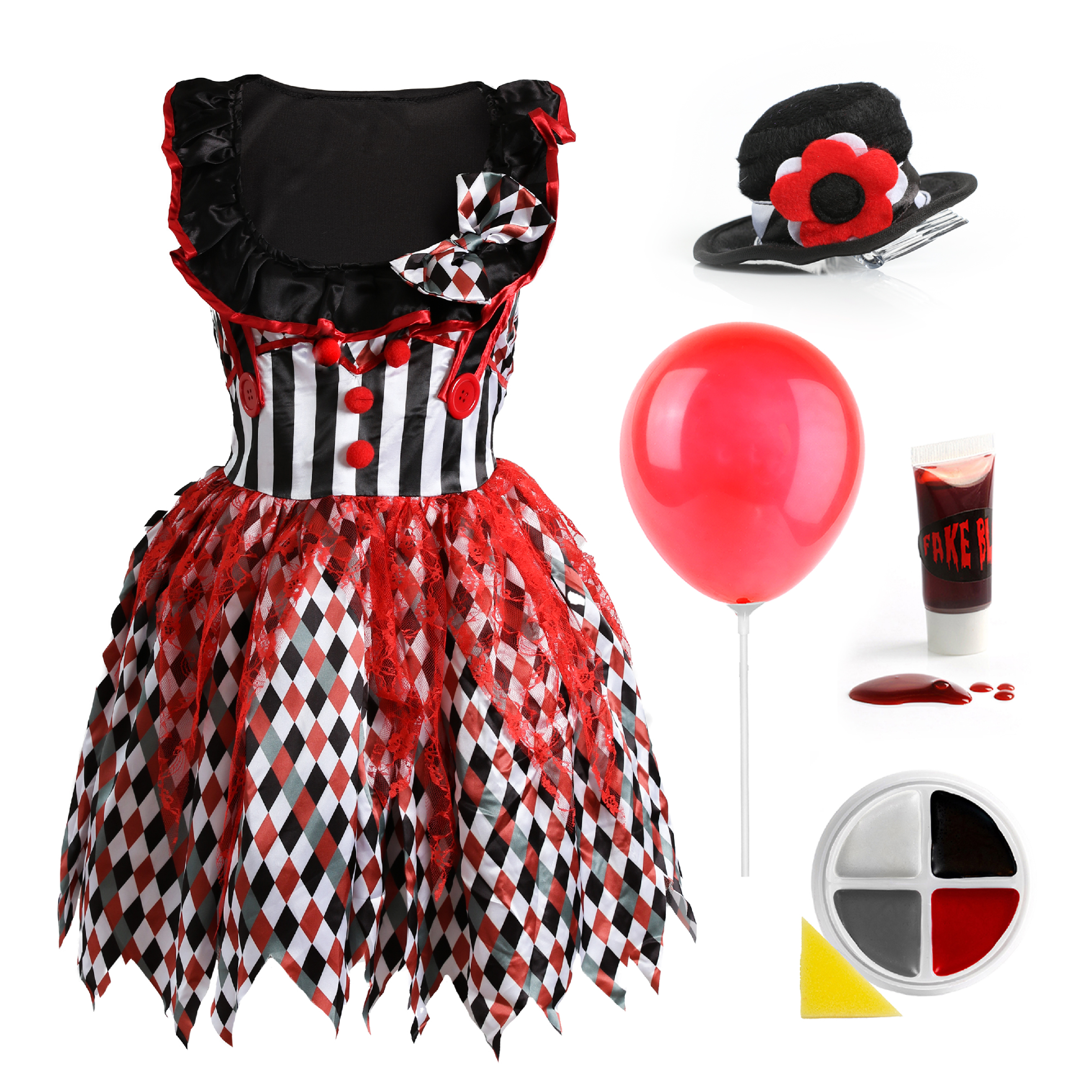Ladies Deluxe Killer Clown Halloween Costume