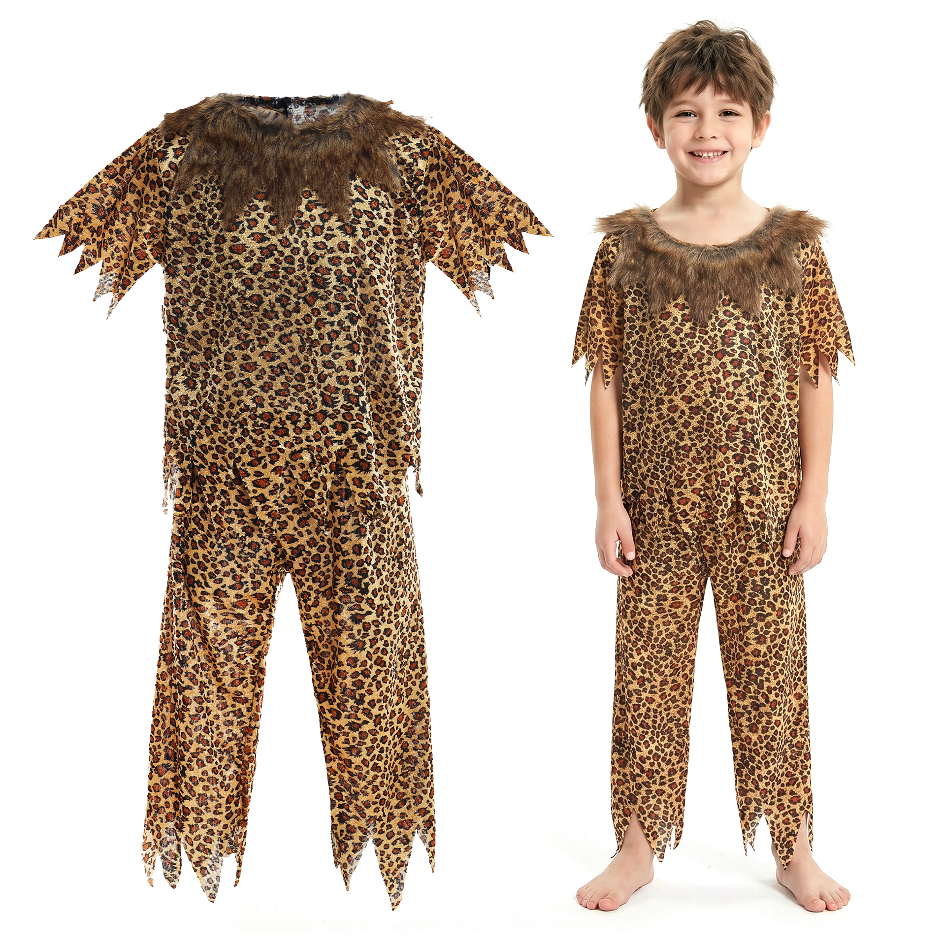 Boys Cave Dweller Costume | 2 Pcs | Top & Bottoms