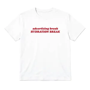 Ladies Hydration Break Football Baby Tee | Women’s Funny England Supporter Tee | White "Hydration Break" Top