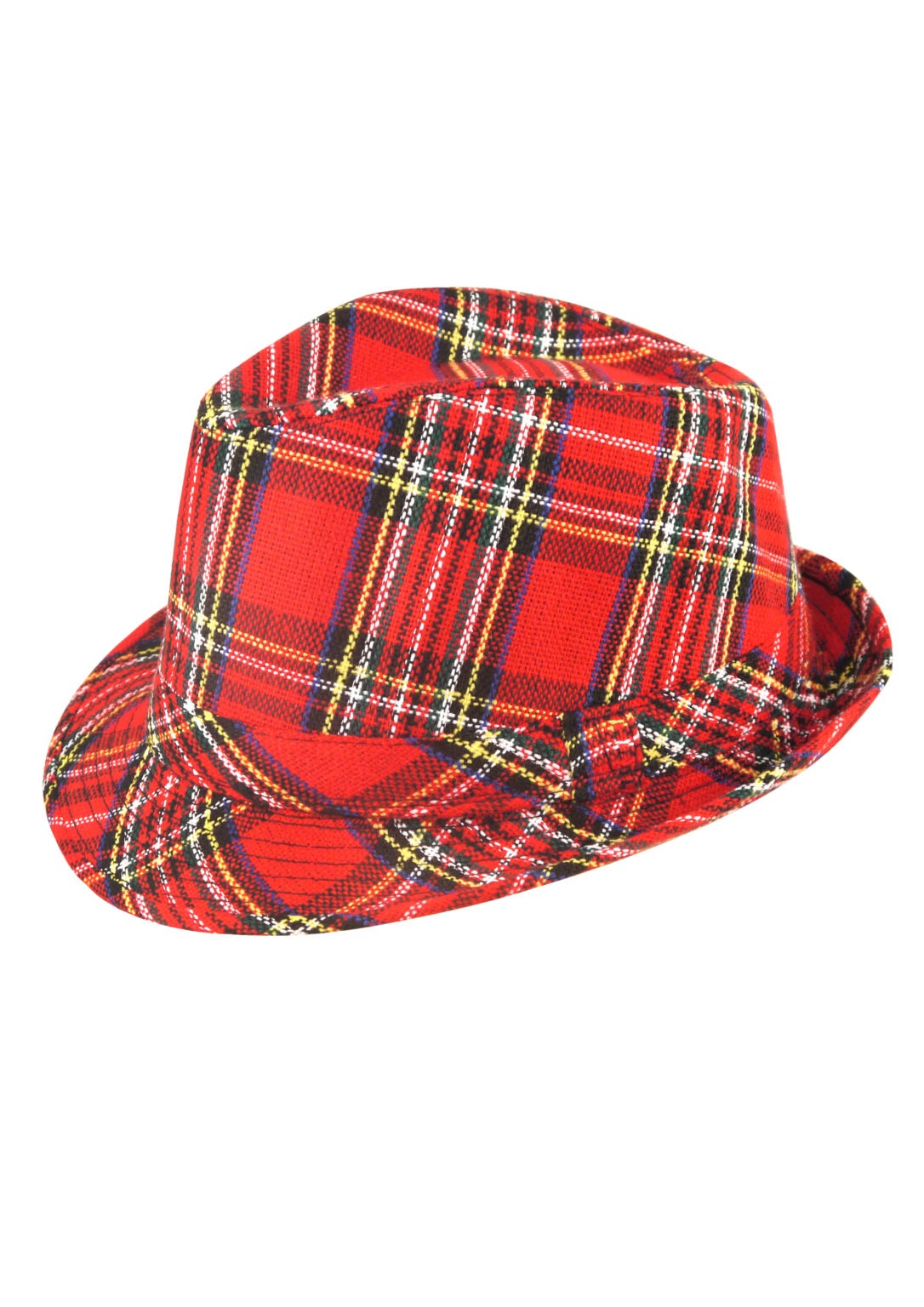 Adults Tartan Trilby Hat