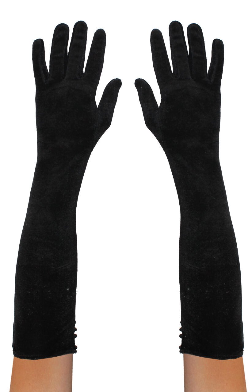knee length dresses for ladies Gloves, Black, Long – Smiffys main image 1