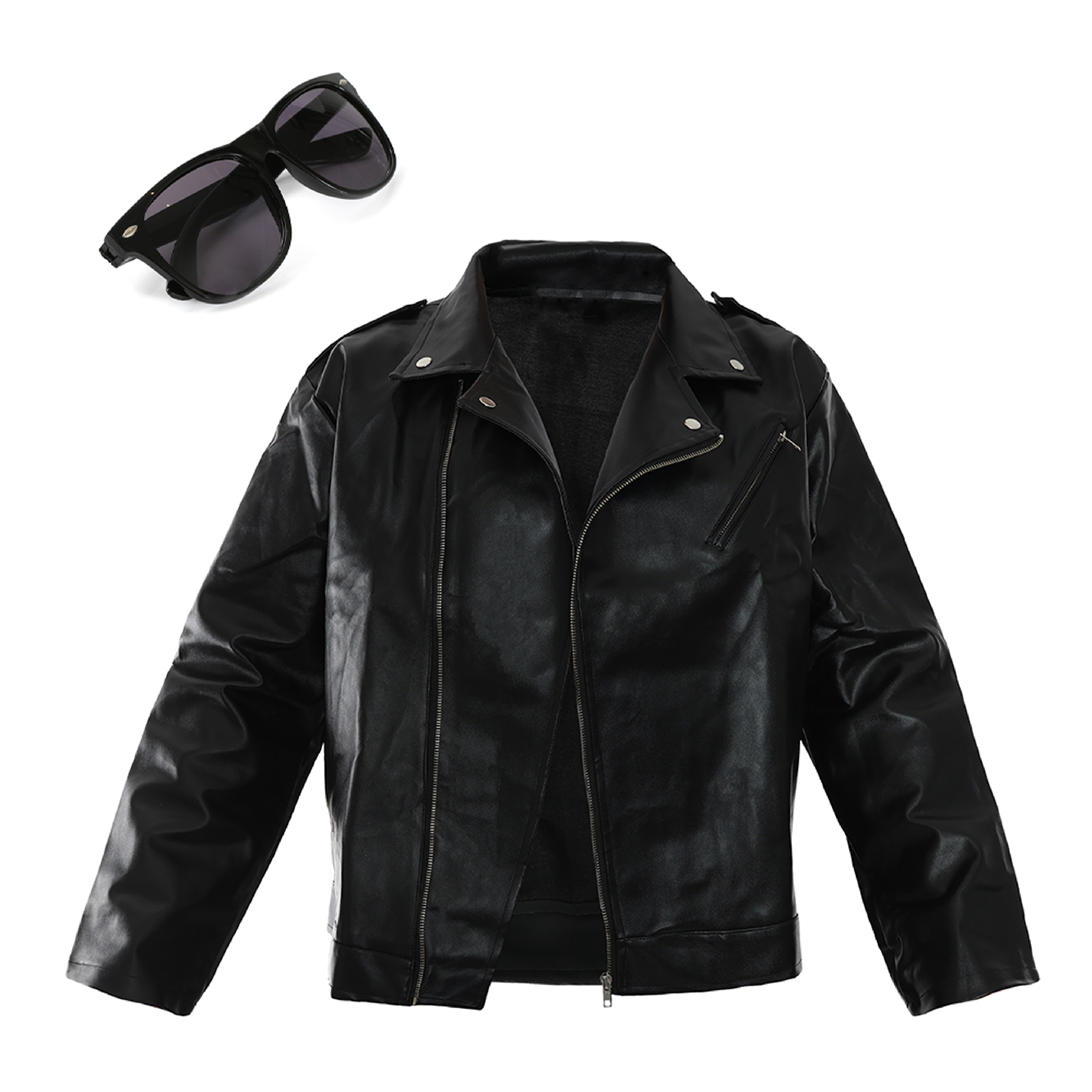 Adults Leather Look Biker Jacket | I Love Fancy Dress
