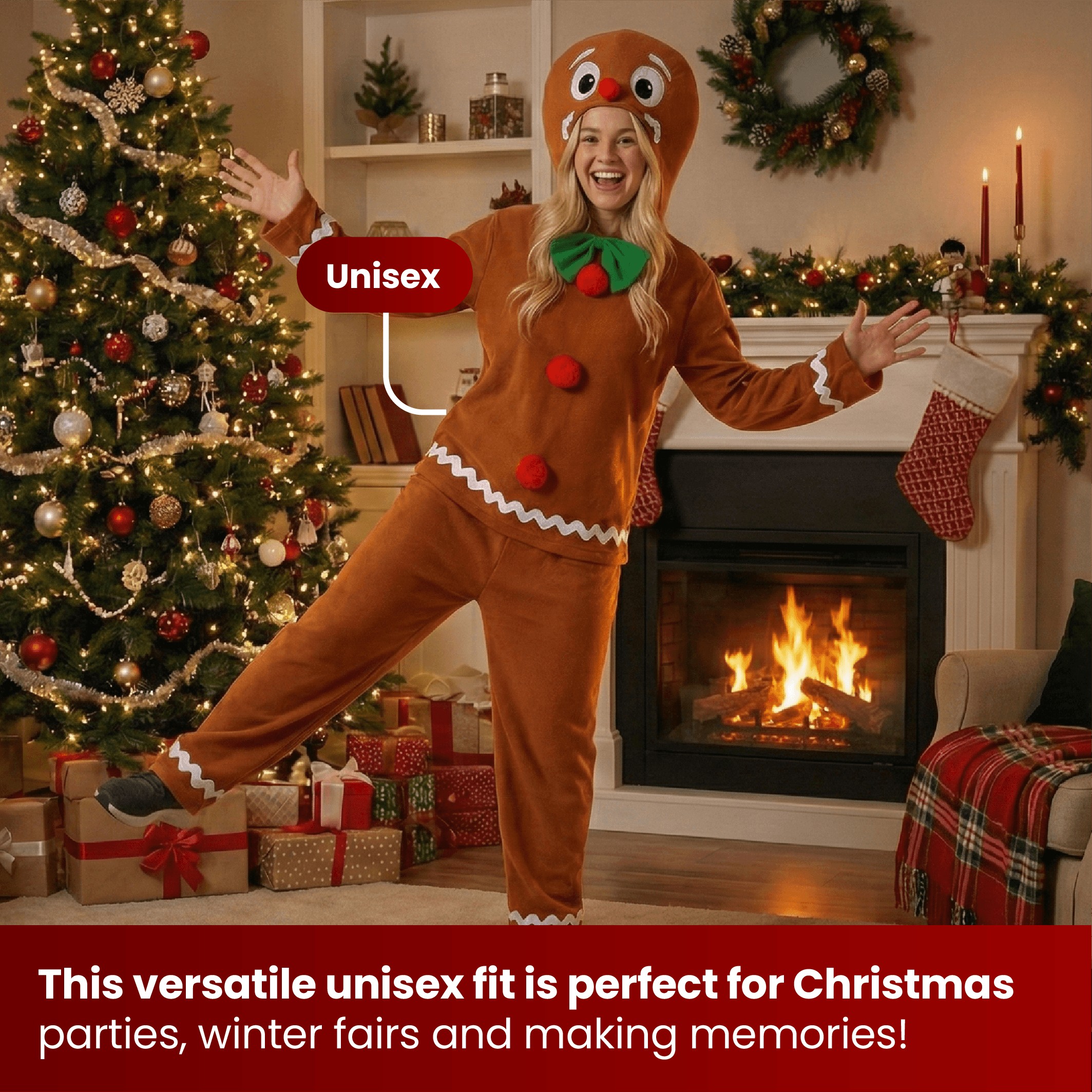 Men's Gingerbread Man Costume | I Love Fancy Dress