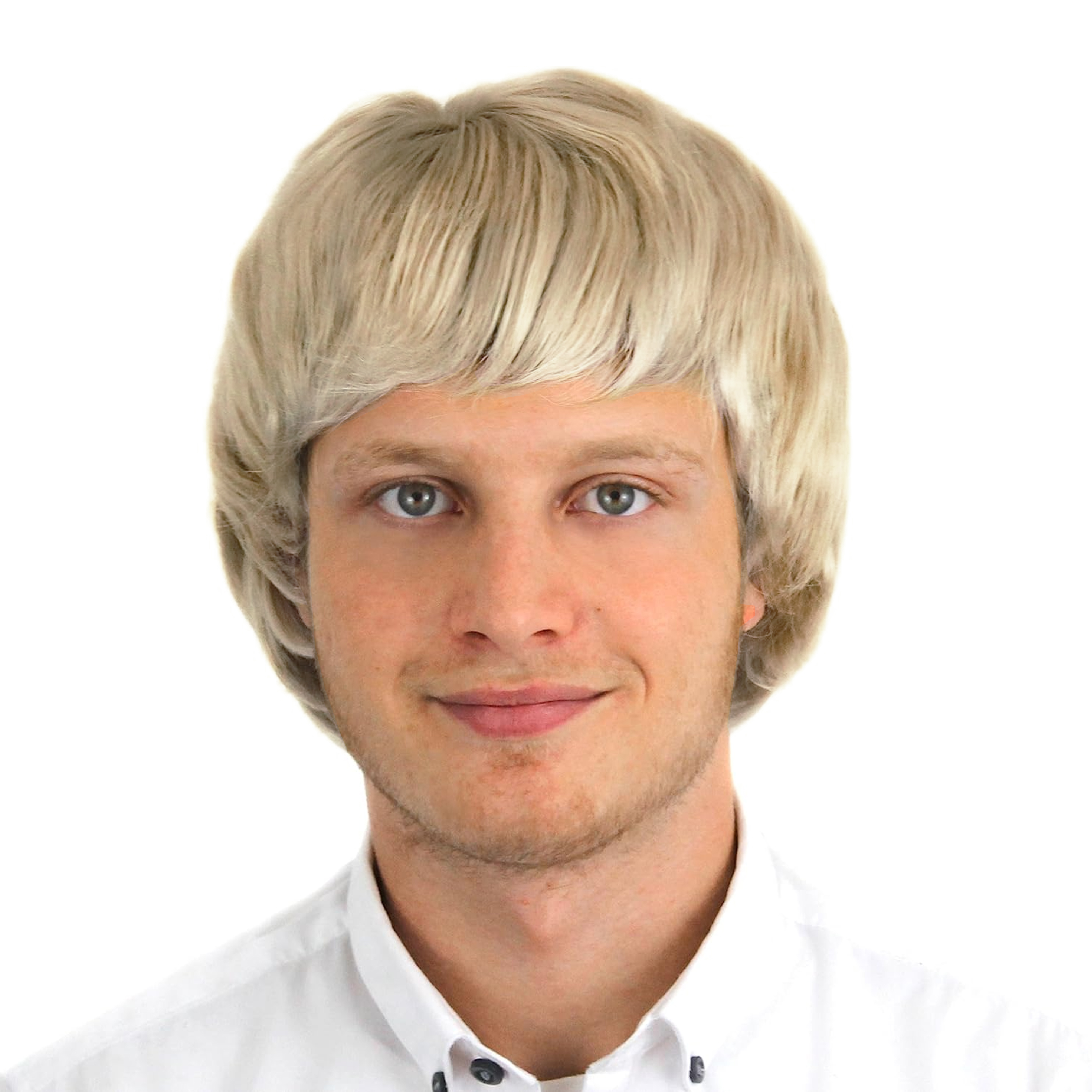 mens grey wig fancy dress Men Grey Wizard Wig with Beard Cosplay- Adult