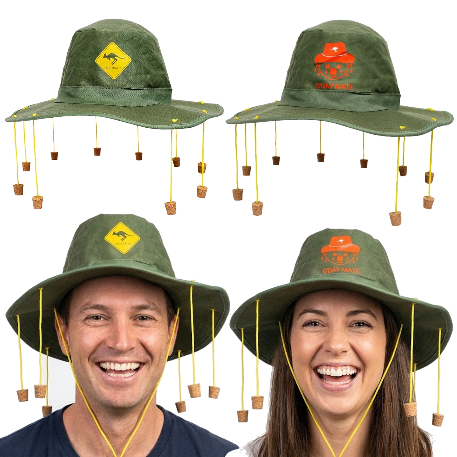 Pack of 2 Australian Cork Hats | I Love Fancy Dress