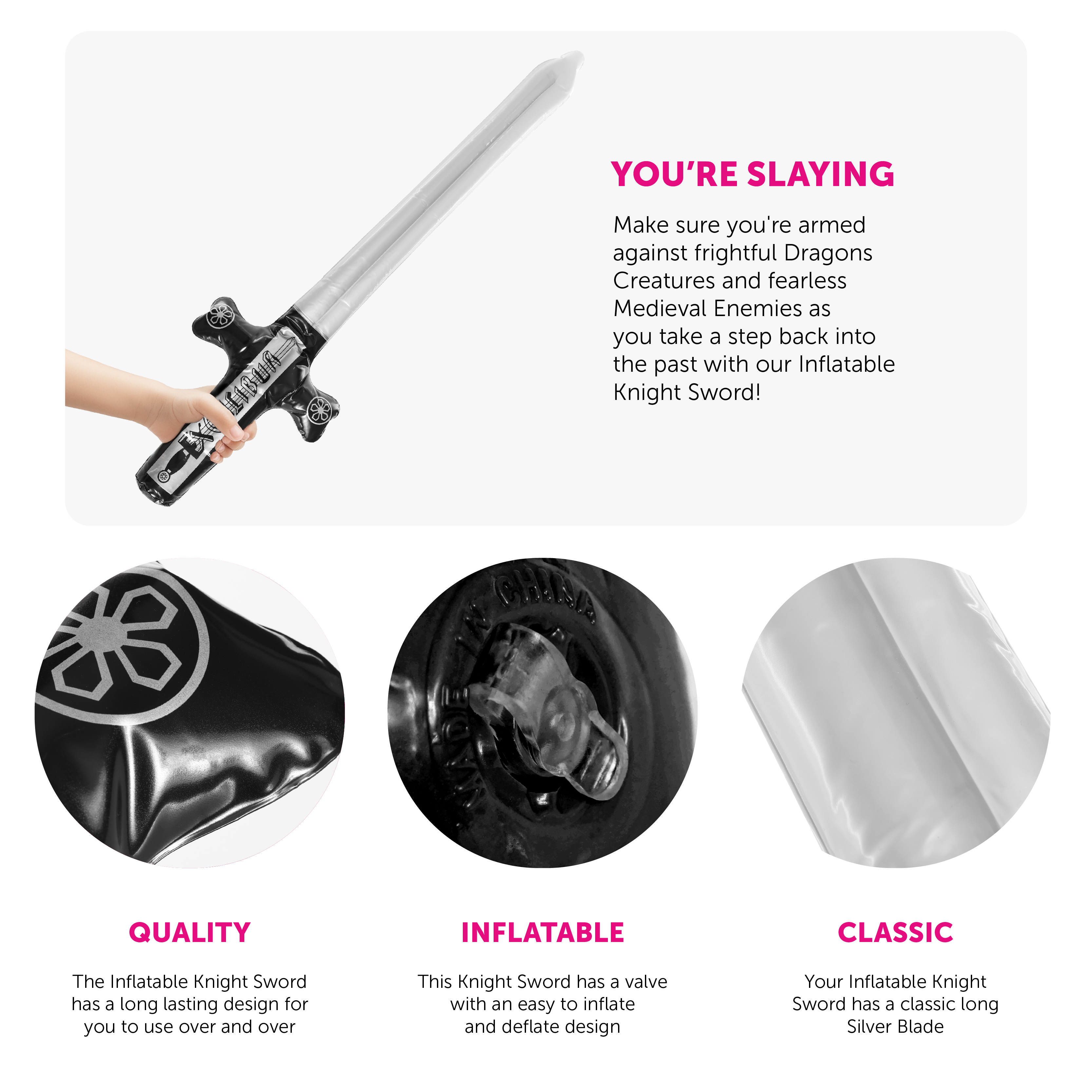 Inflatable Knight Sword 80cm | I Love Fancy Dress