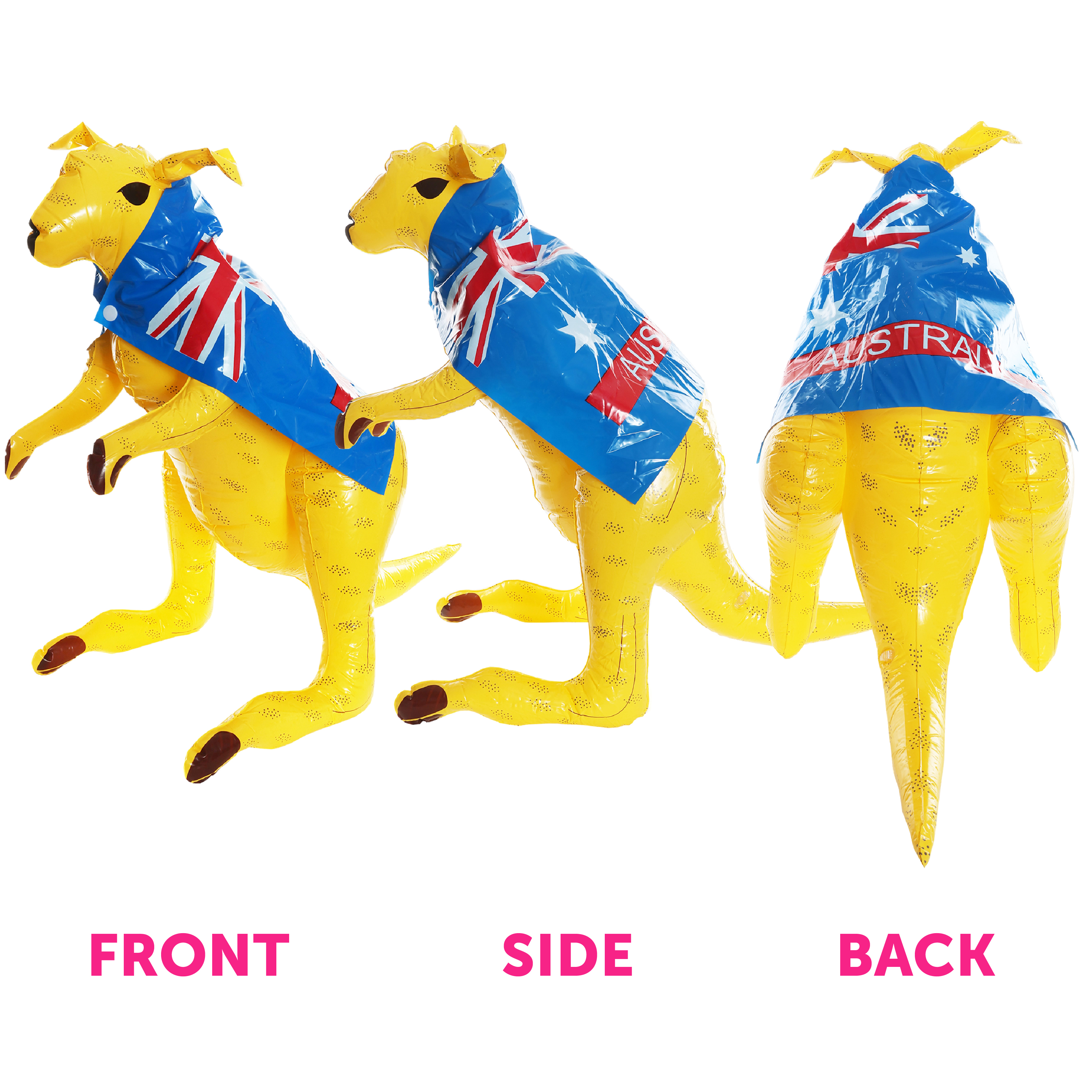 5ft X 3ft Australian Flag & Inflatable Kangaroo | I Love Fancy Dress