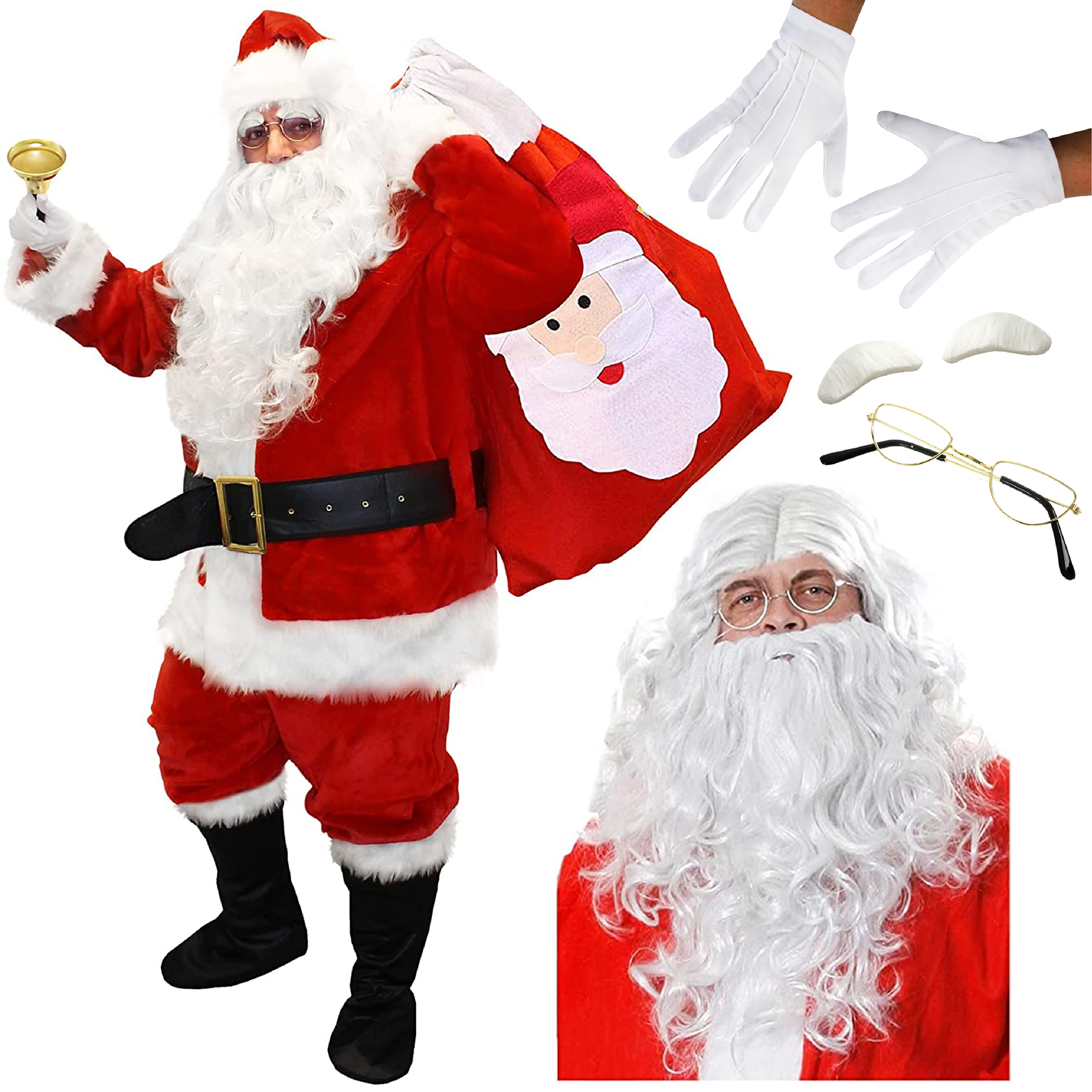 father christmas fancy dress outfit Adults Father Christmas Santa Costume