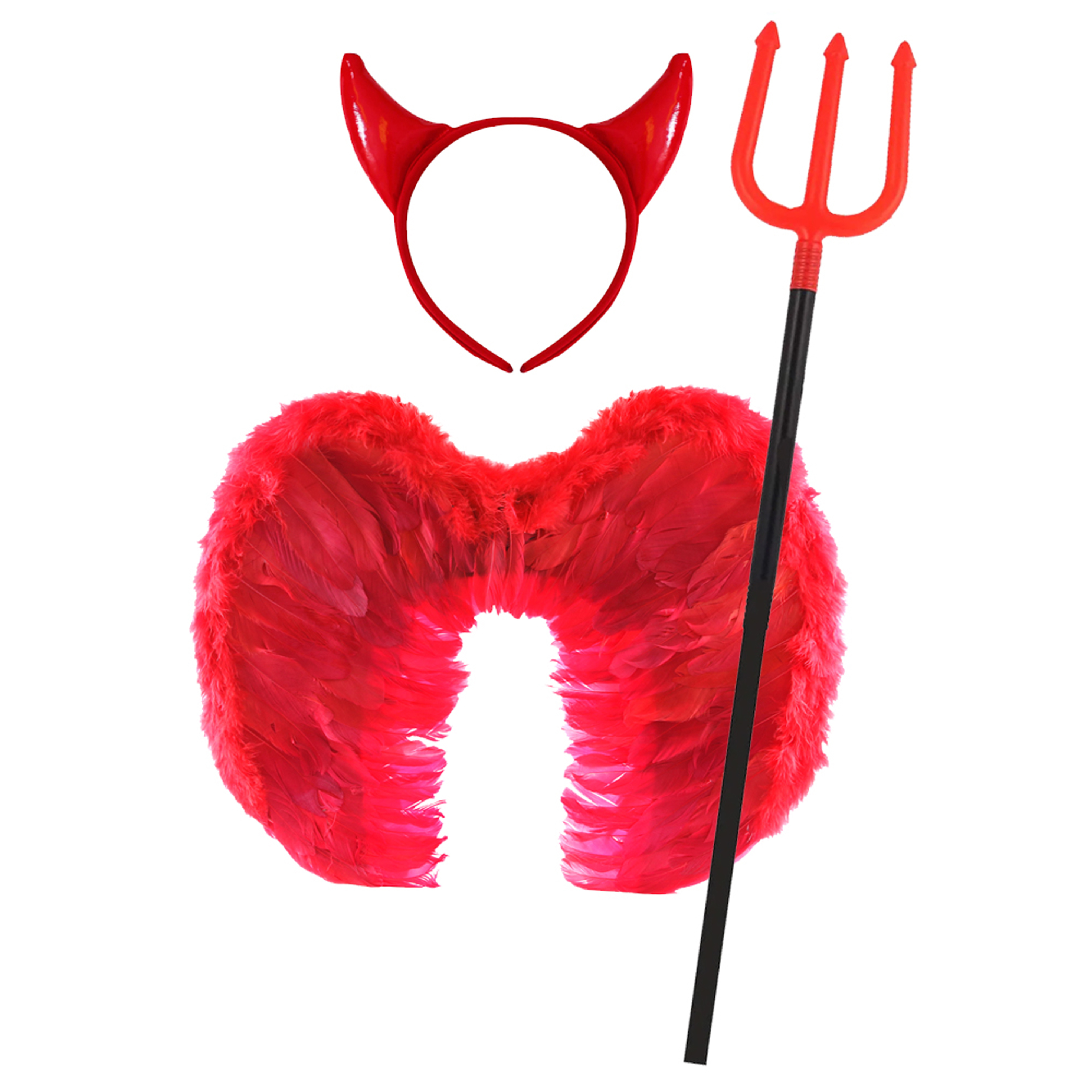 Devil Horns, Wings and Fork Set | I Love Fancy Dress