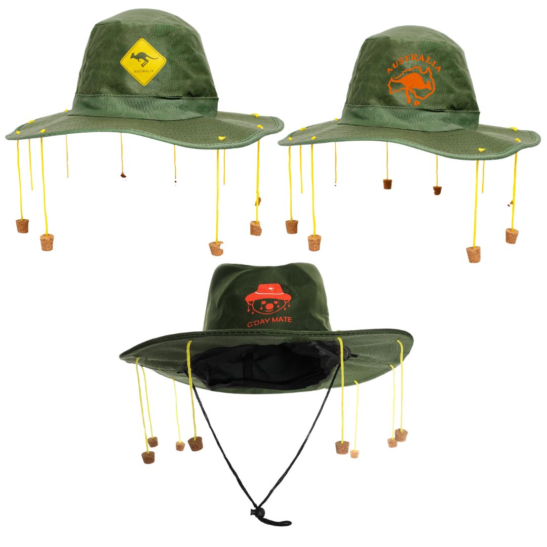 Pack of 3 Australian Cork Hats | I Love Fancy Dress