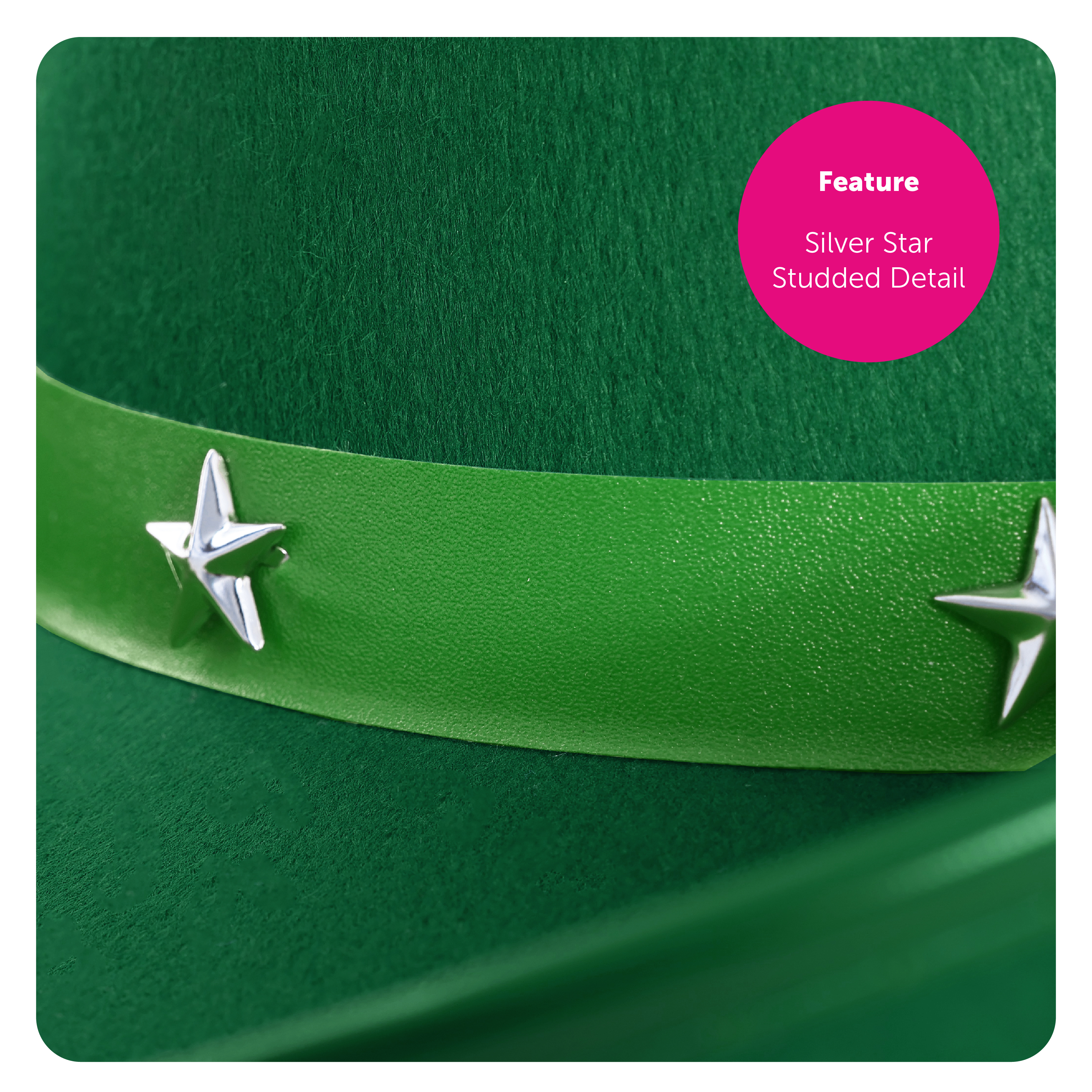Green Star Studded Cowboy Hat | I Love Fancy Dress