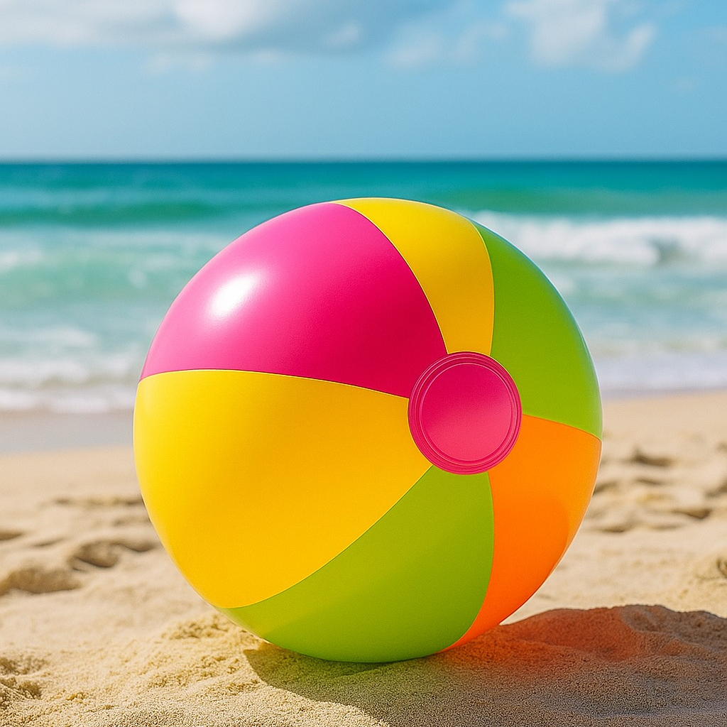 4-Pack Giant Inflatable Beach Balls – 22''/56cm Multi-Coloured Summer ...