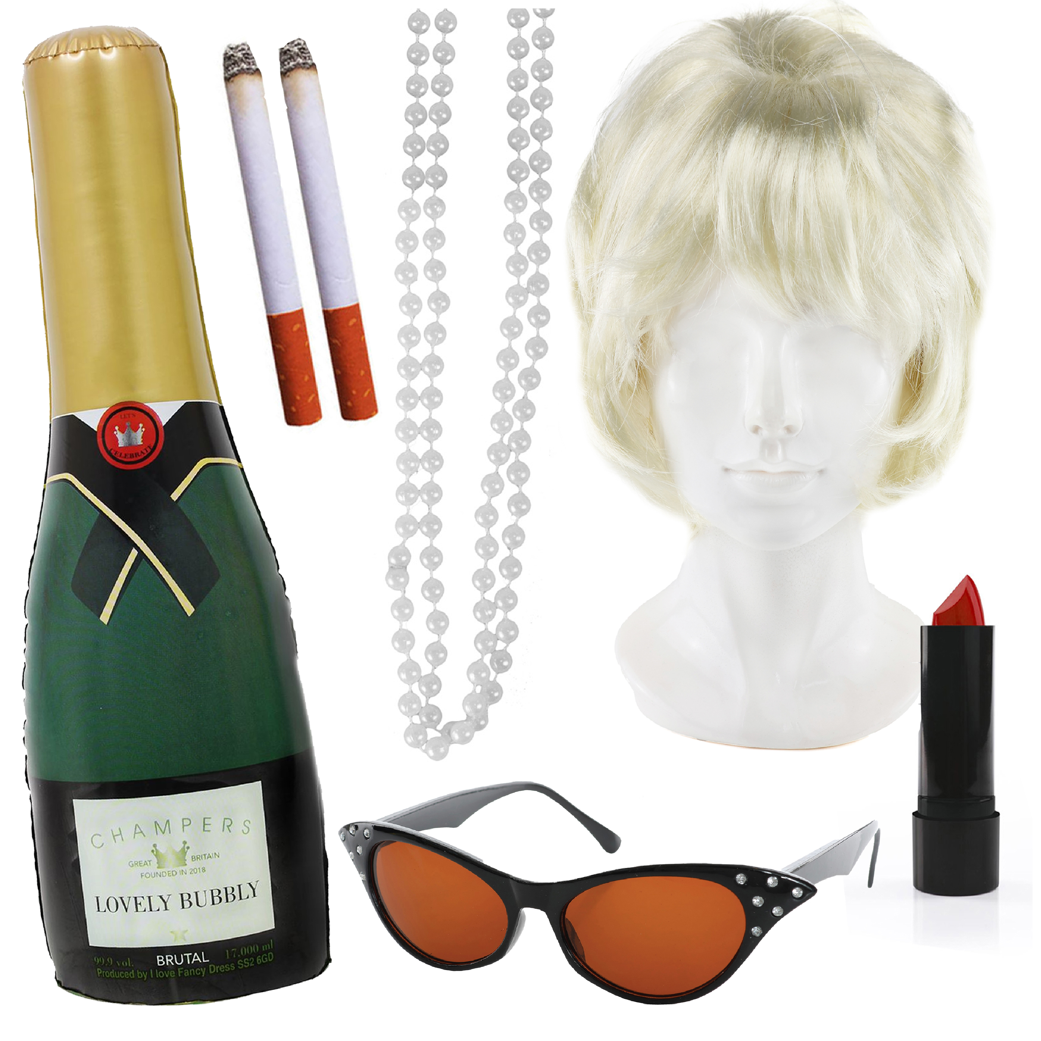 sachin and babi light blue dress Adults Champagne Bottle Costume main image 1