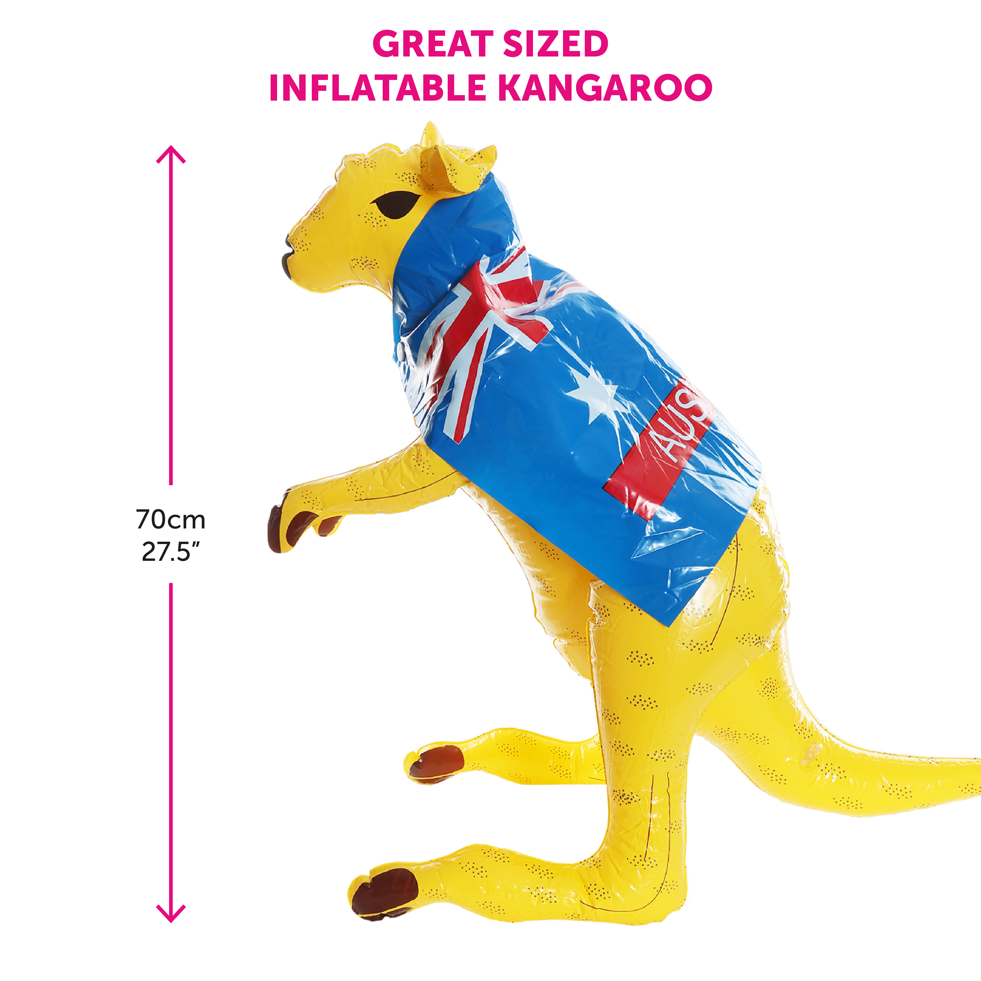 5ft X 3ft Australian Flag & Inflatable Kangaroo | I Love Fancy Dress