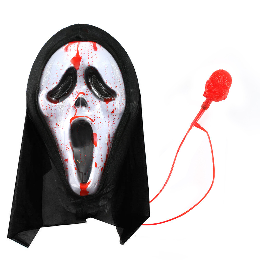 Adults Screamer Costume Set - Cape, Blood Pump Mask & Knife Prop | I ...