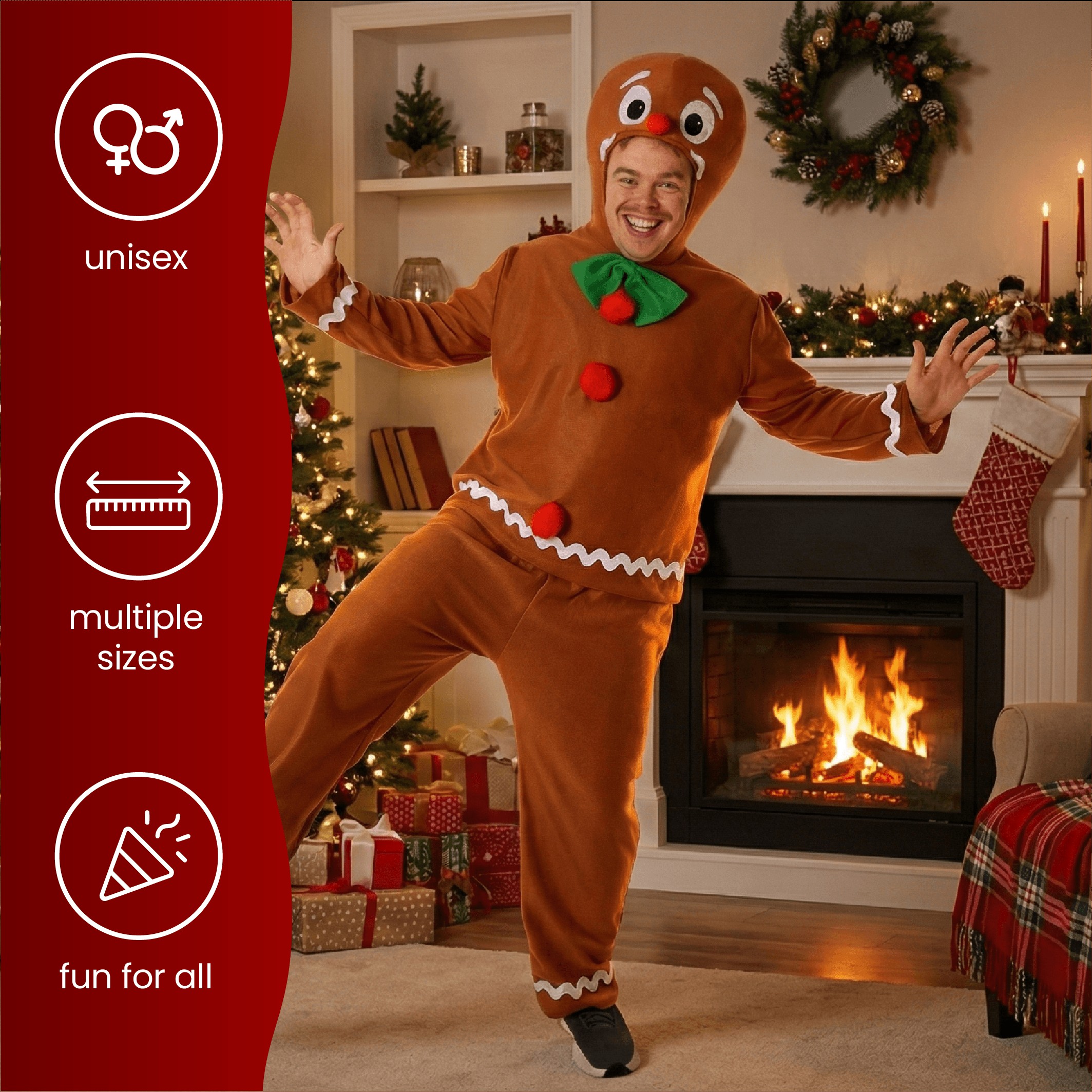 Adults Gingerbread Man Costume | I Love Fancy Dress