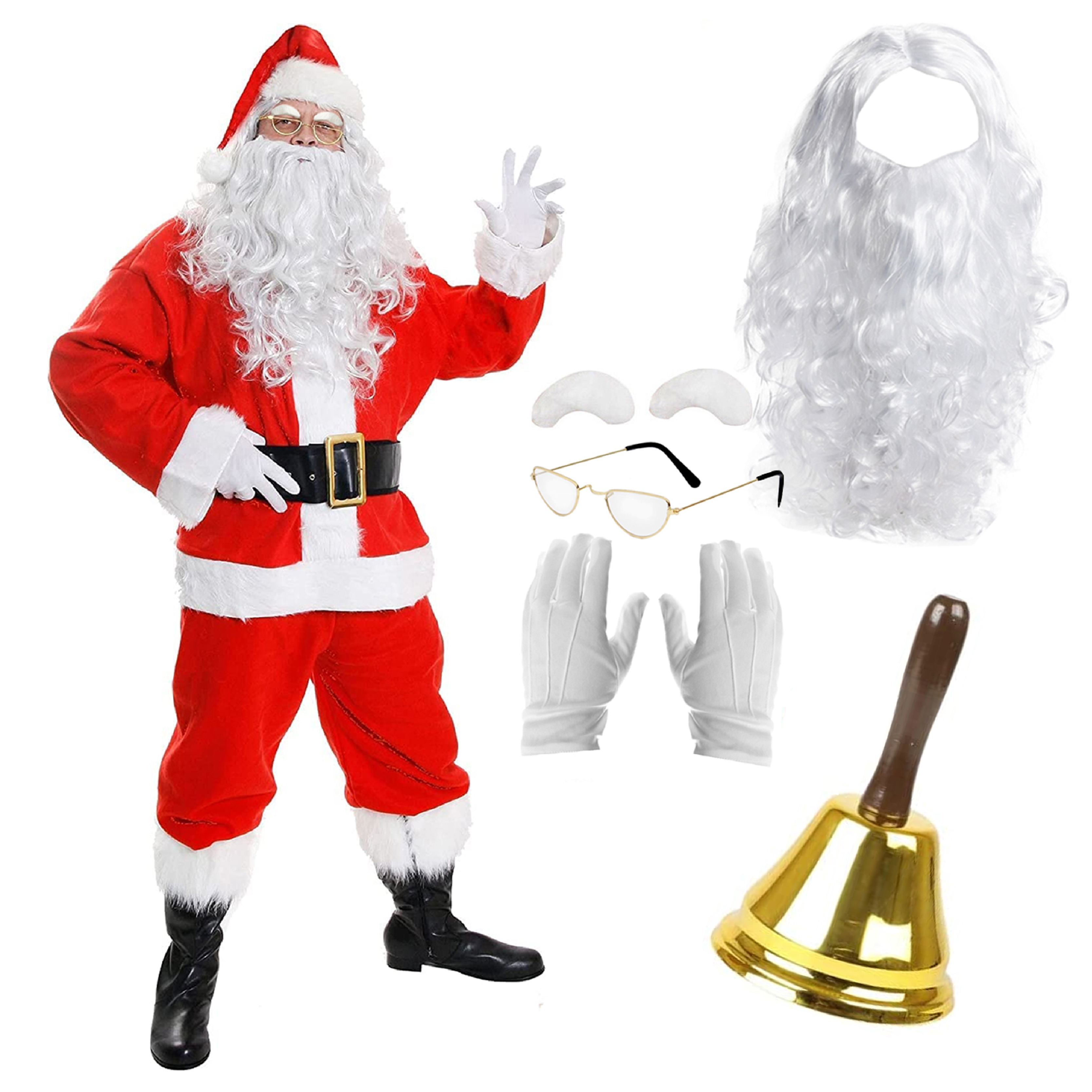 white christmas dresses Child Santa Claus Fancy Dress Costume 10-12 Years Old– Choice Wholesale main image 0