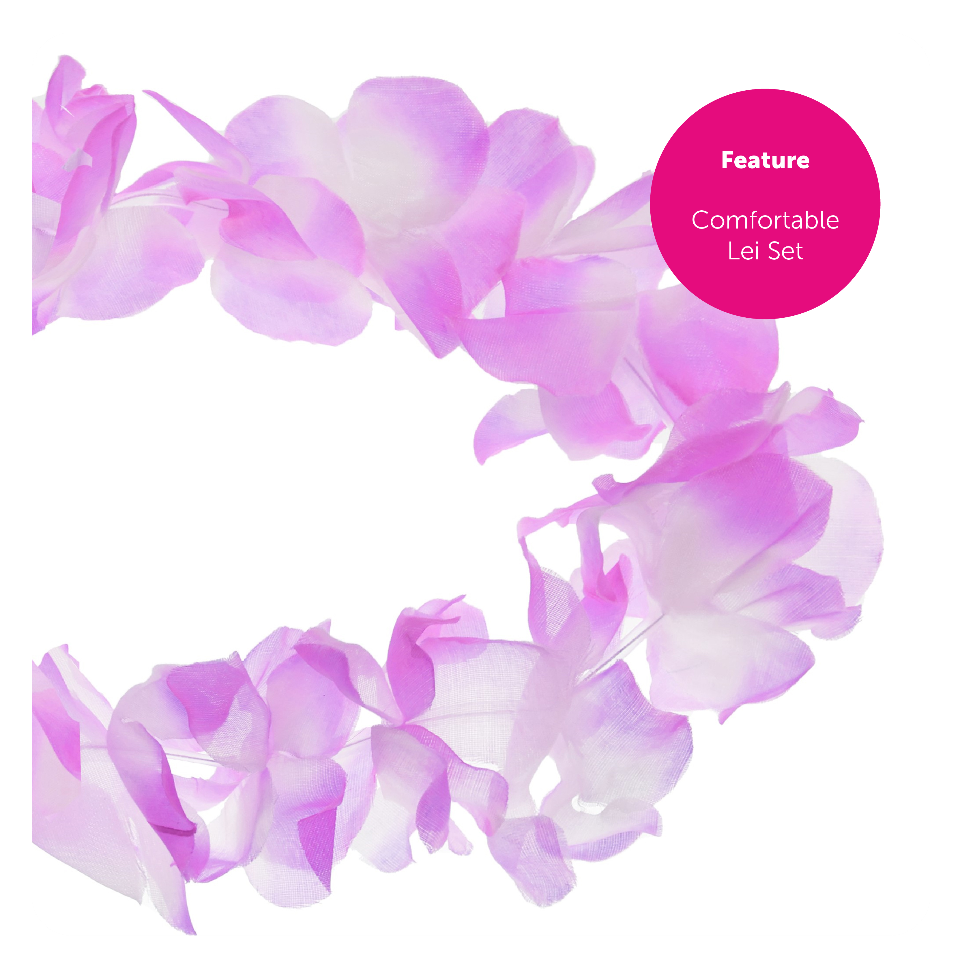 Purple 4 Piece Hawaiian Lei Set | I Love Fancy Dress