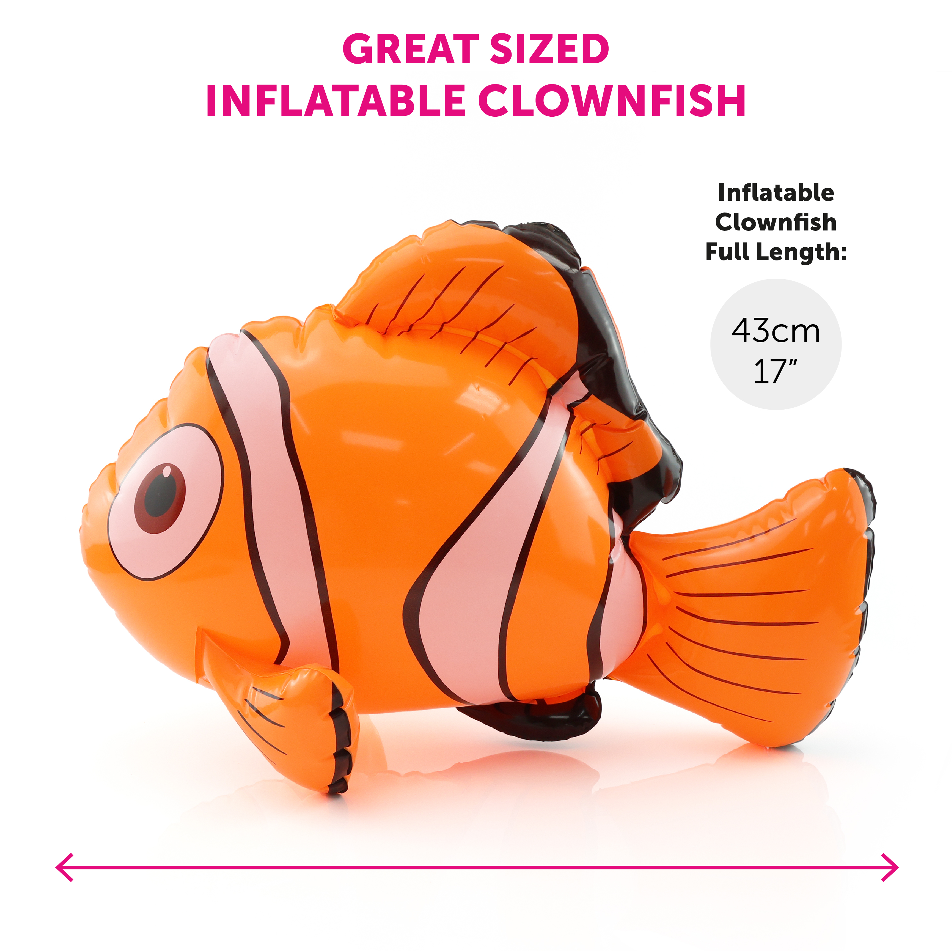 Seaside Inflatable Set | 12 Pcs | Seagull, Shark & Clownfish | I Love ...