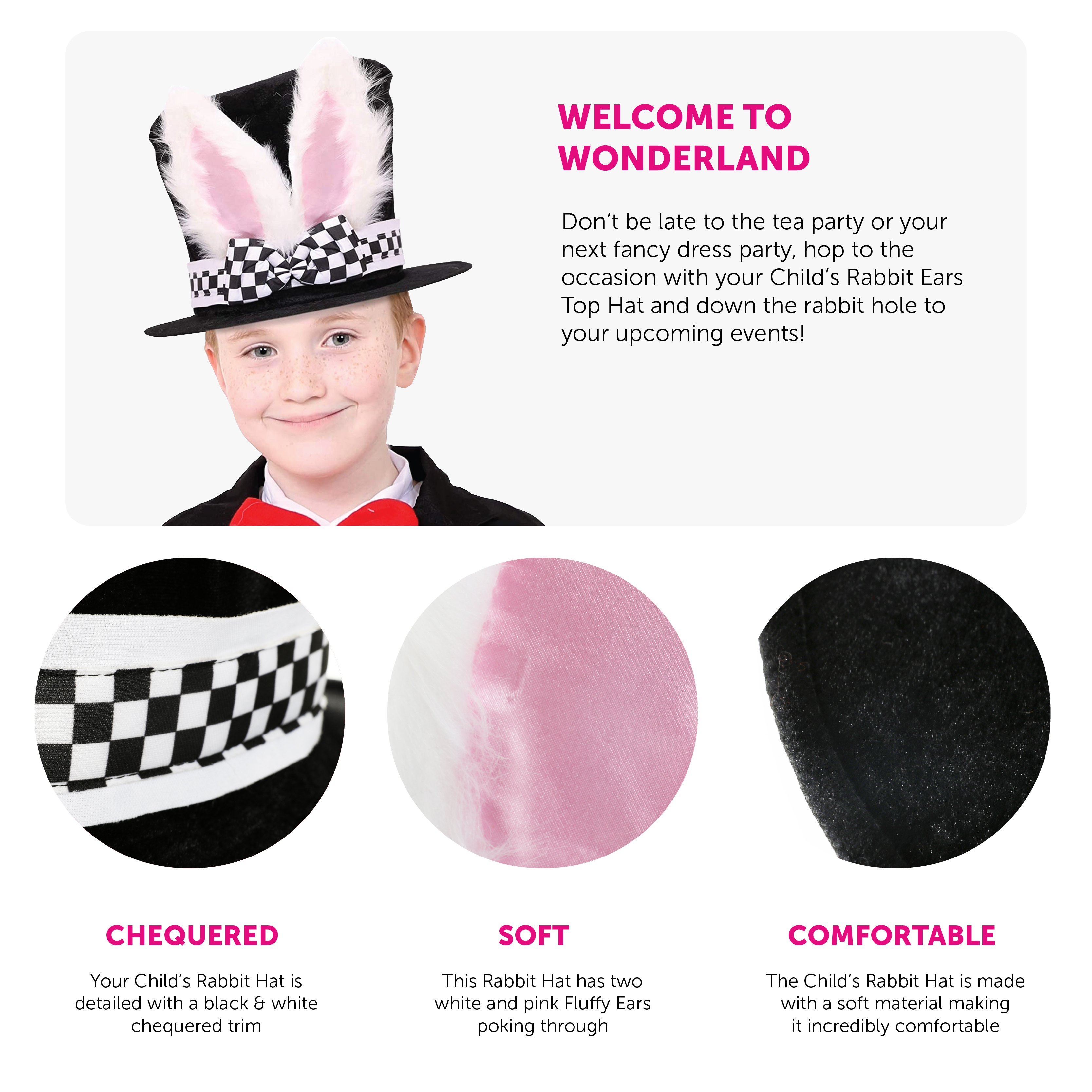 Childs Deluxe Rabbit Hat | I Love Fancy Dress