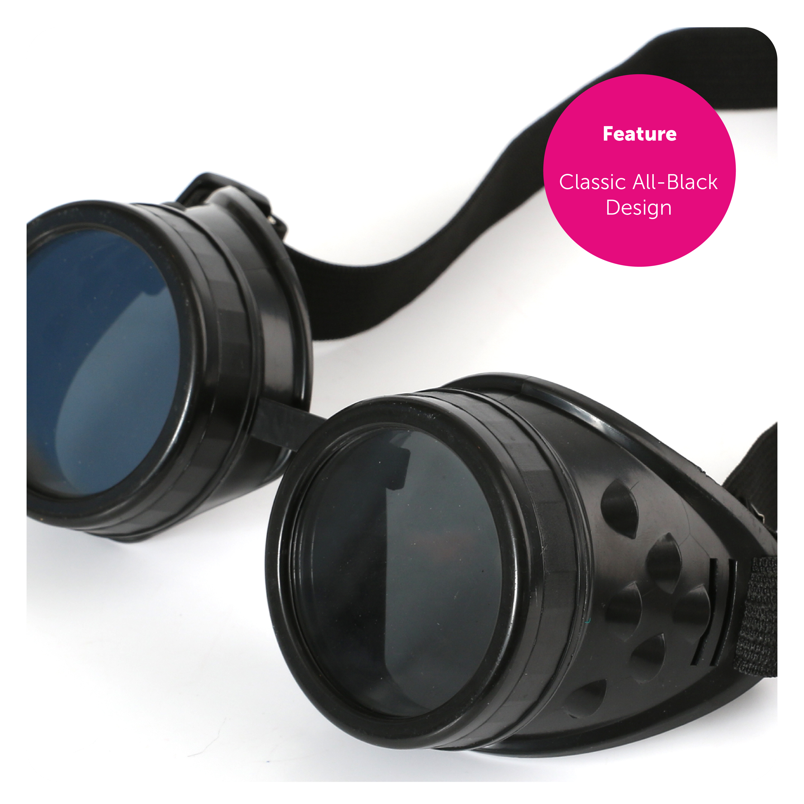 Black Goggles with Black Lens | I Love Fancy Dress