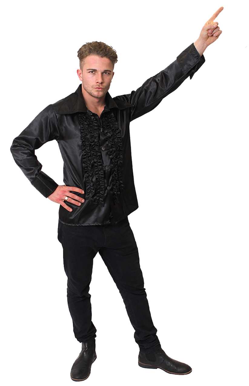 Adults Black Disco Shirt | I Love Fancy Dress