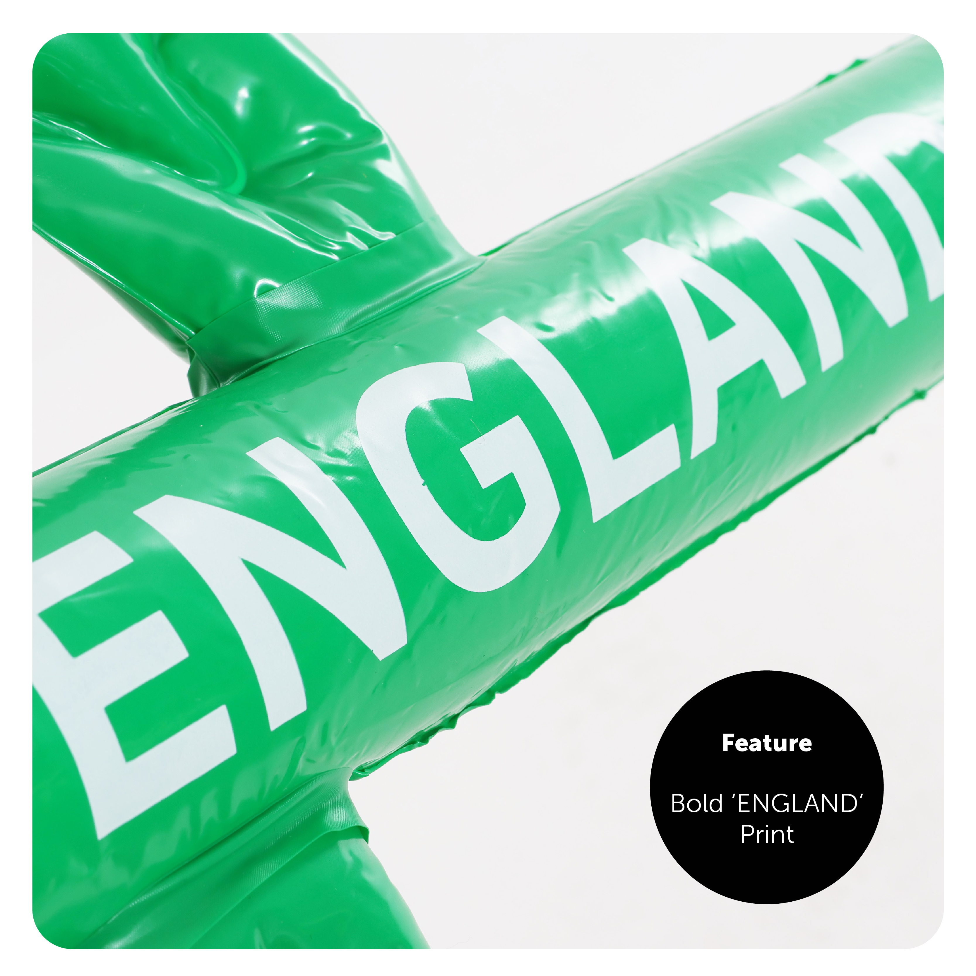 England Flag Cape & Red Inflatable English Rose Flower | I Love Fancy Dress