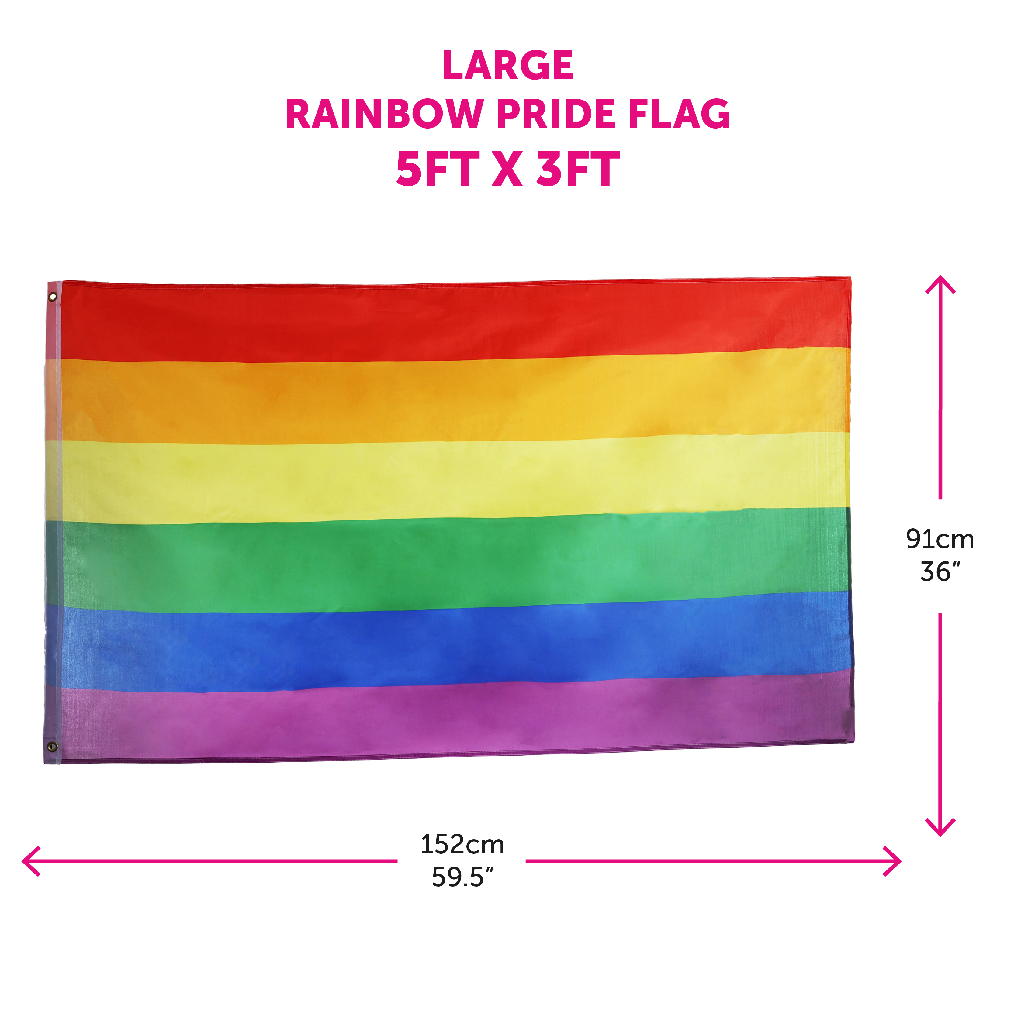 Pride Set - 5ft X 3ft Flag & Plastic Cowboy Hat | I Love Fancy Dress