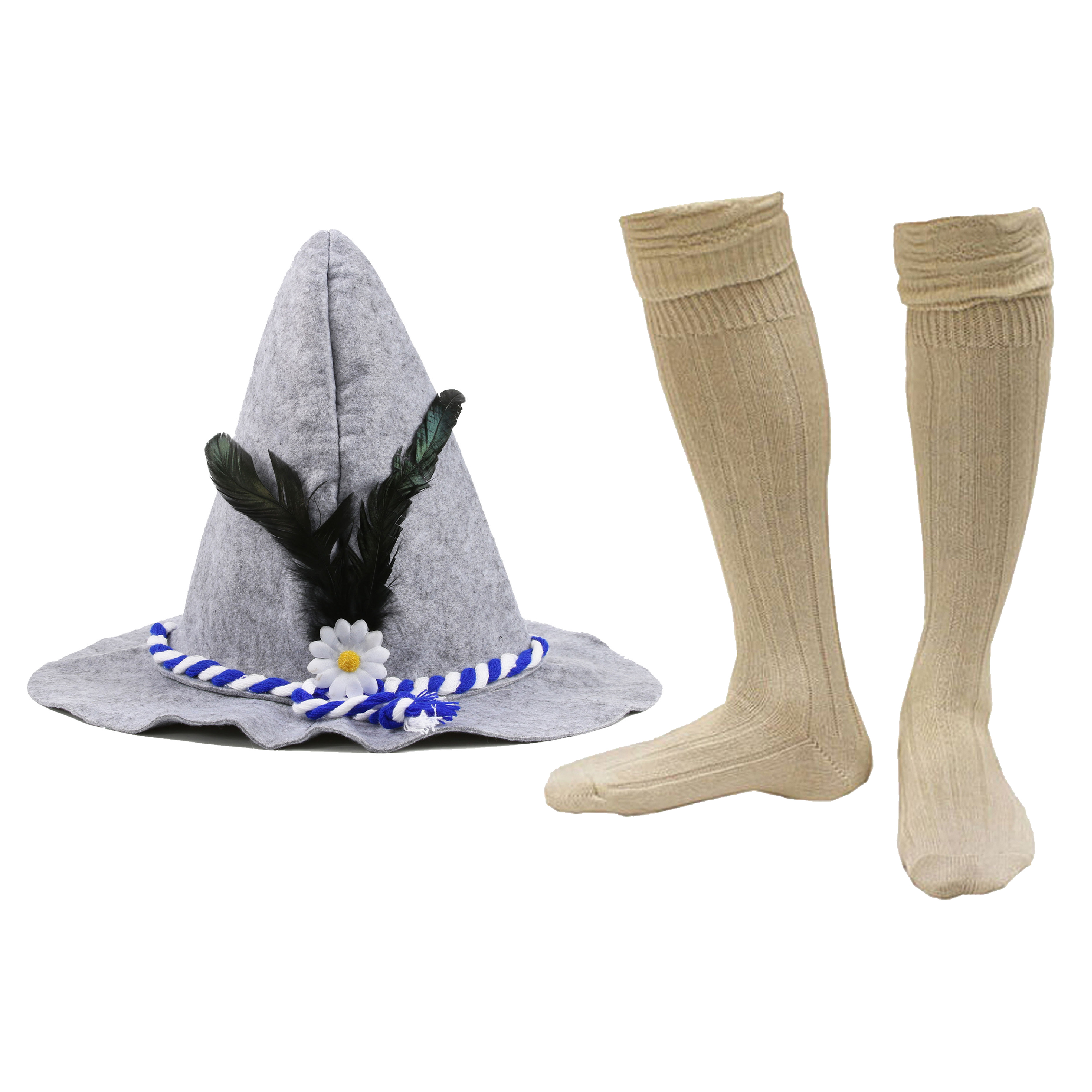 Bavarian Deluxe Felt Seppel Hat with Socks | I Love Fancy Dress