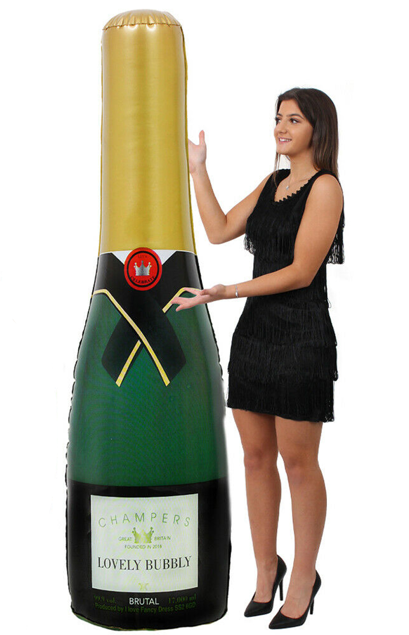 sachin and babi light blue dress Adults Champagne Bottle Costume main image 0