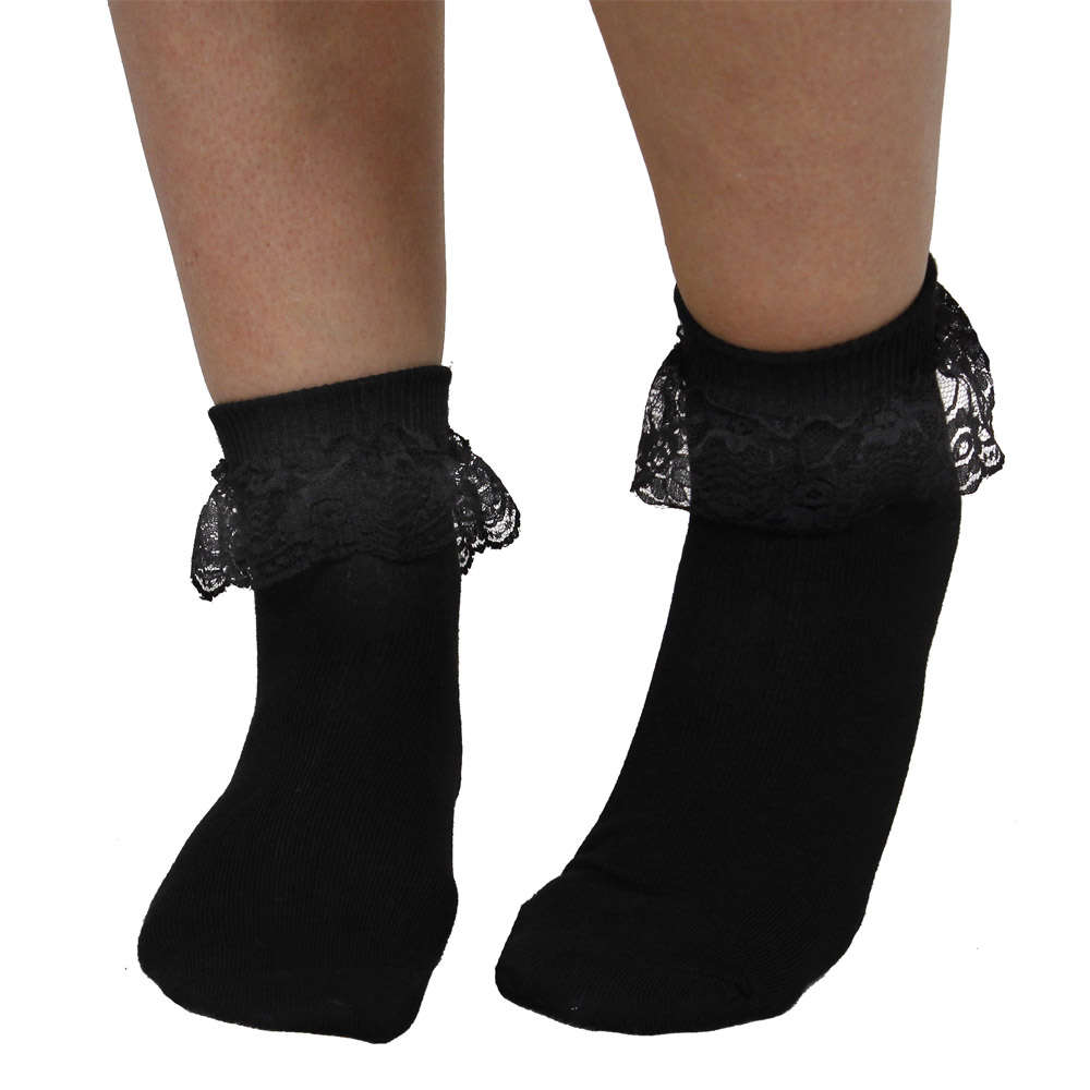 Pair of Black Bobby Socks